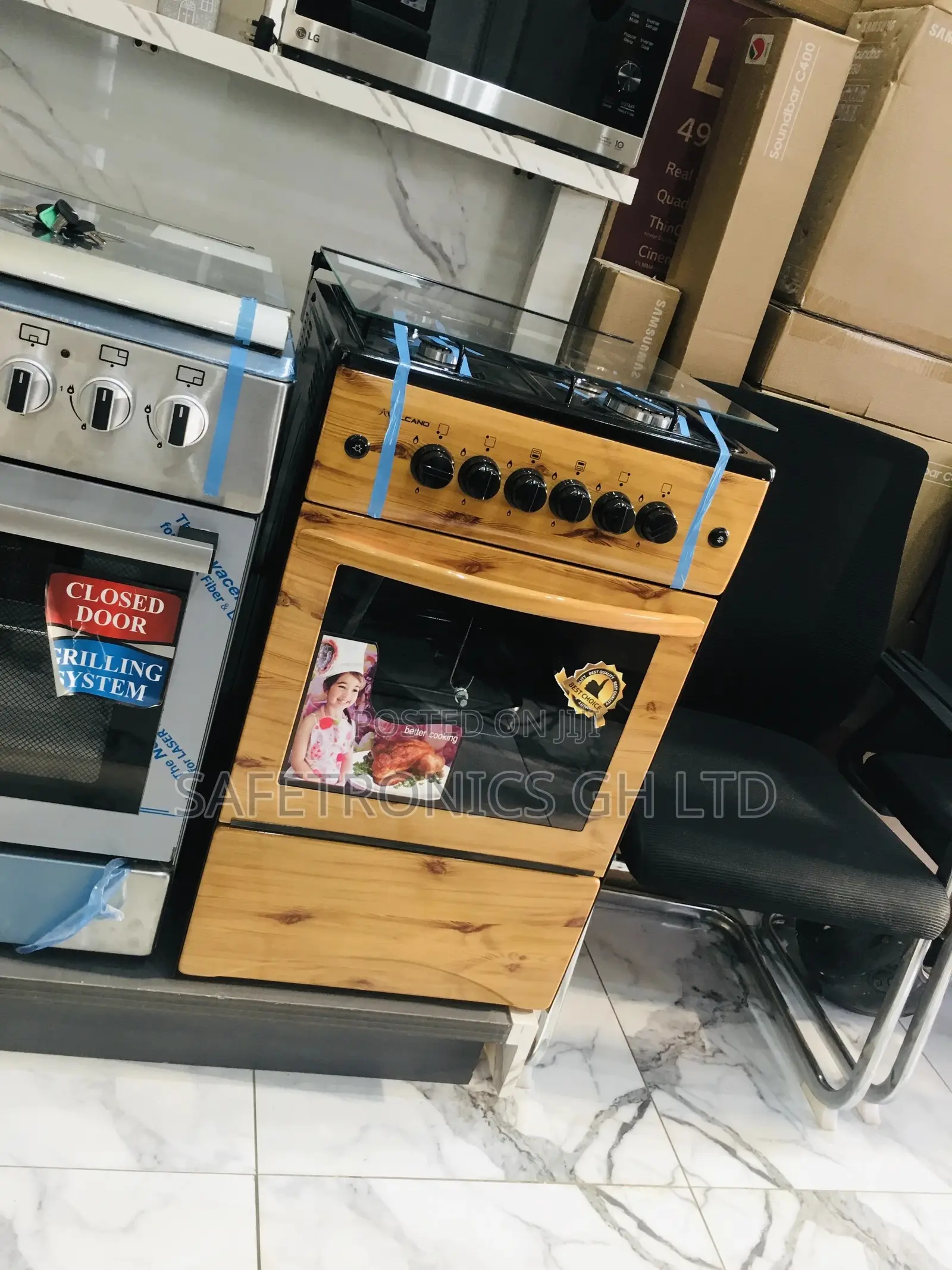 4 Gas Oven With Grill 50x50 Light Wooden Cooker