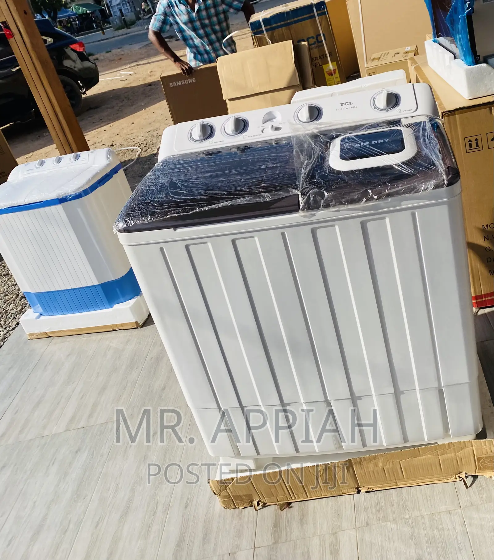 Latest TCL 10kg Spin/Dry Electric Washing Machine(White).