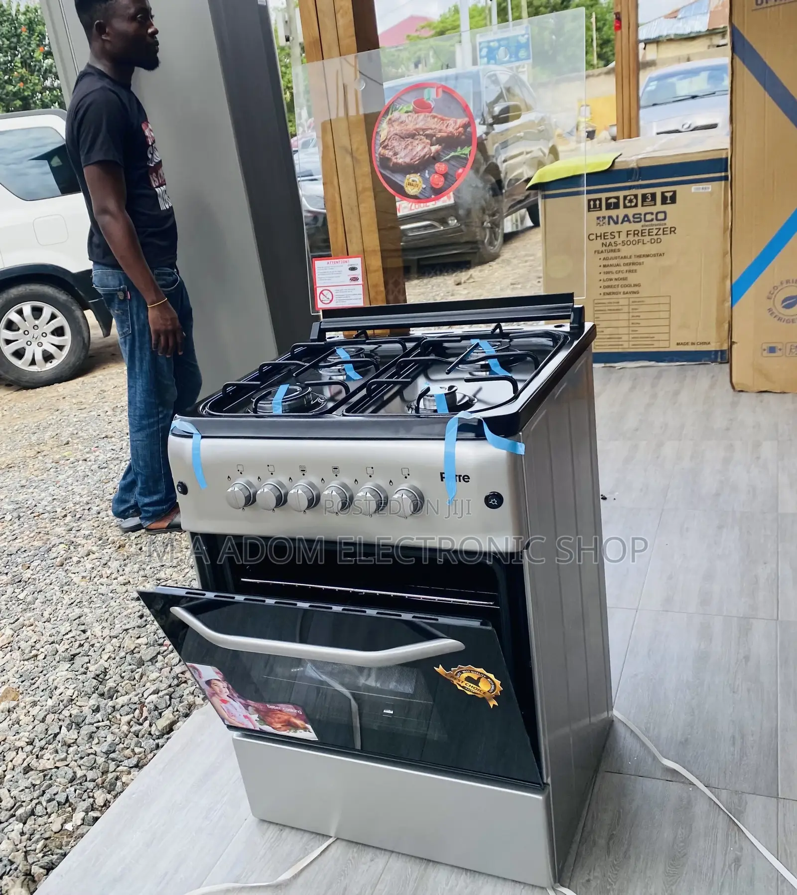 Super Quality Ferre 60x60 4 Gas Burner With Oven Grill 