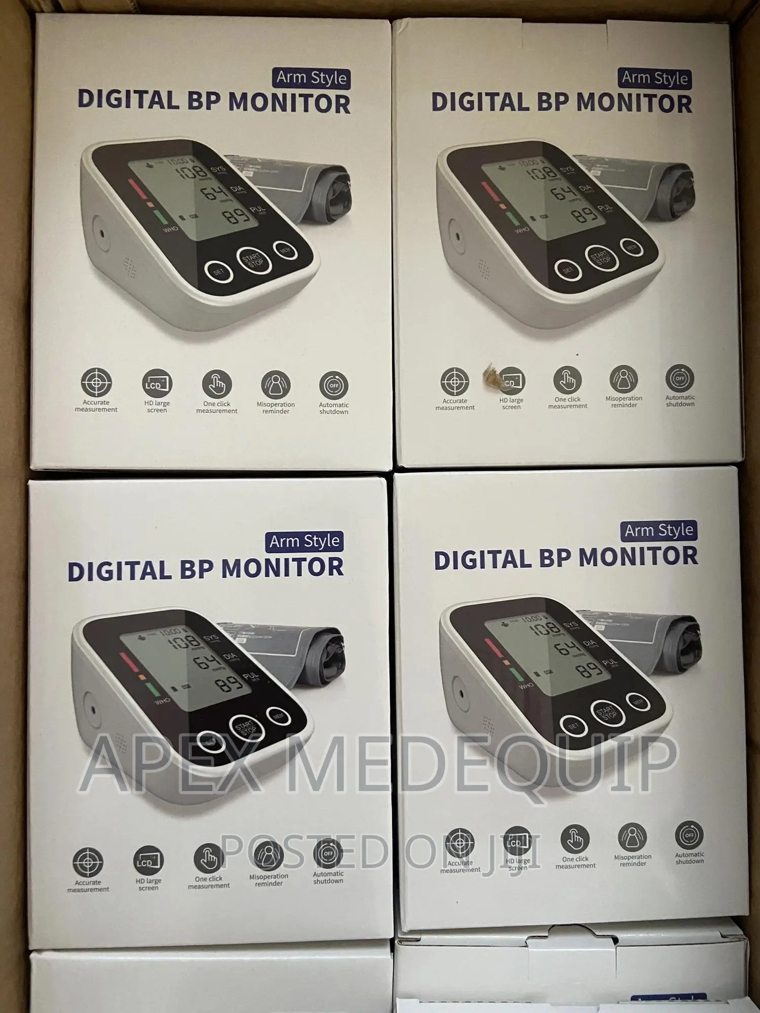 Blood Pressure Monitor With Big Cuff Size + Voice Function