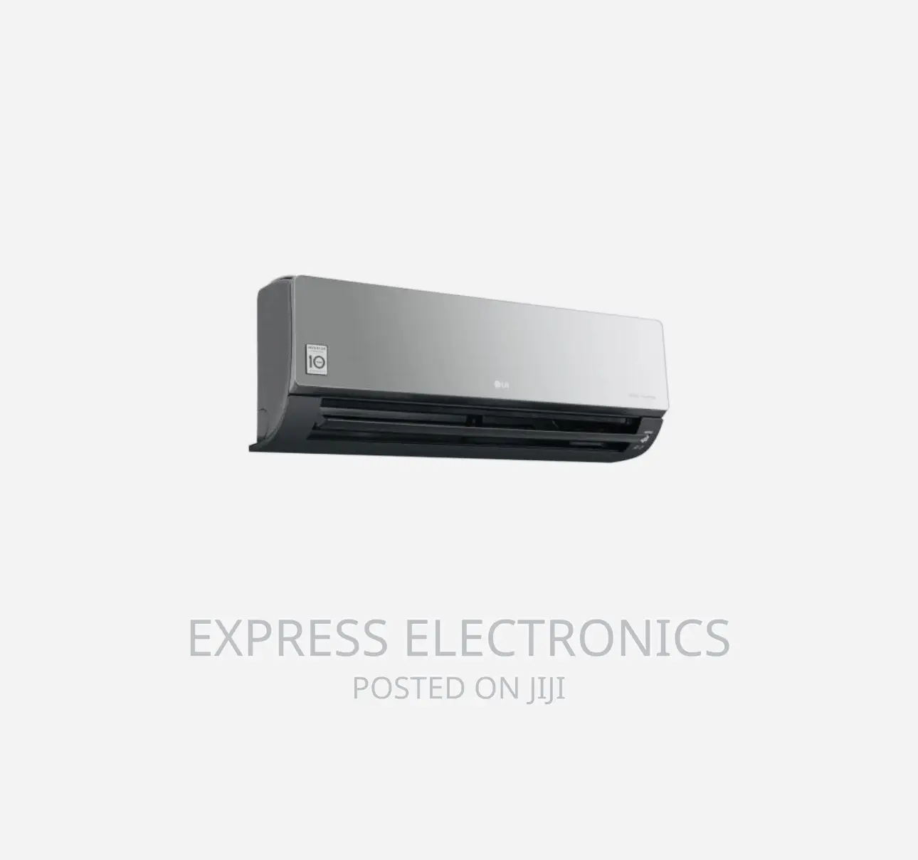 Classy Sleek Black Lg Dual Inverter Artcool 2.5hp AC