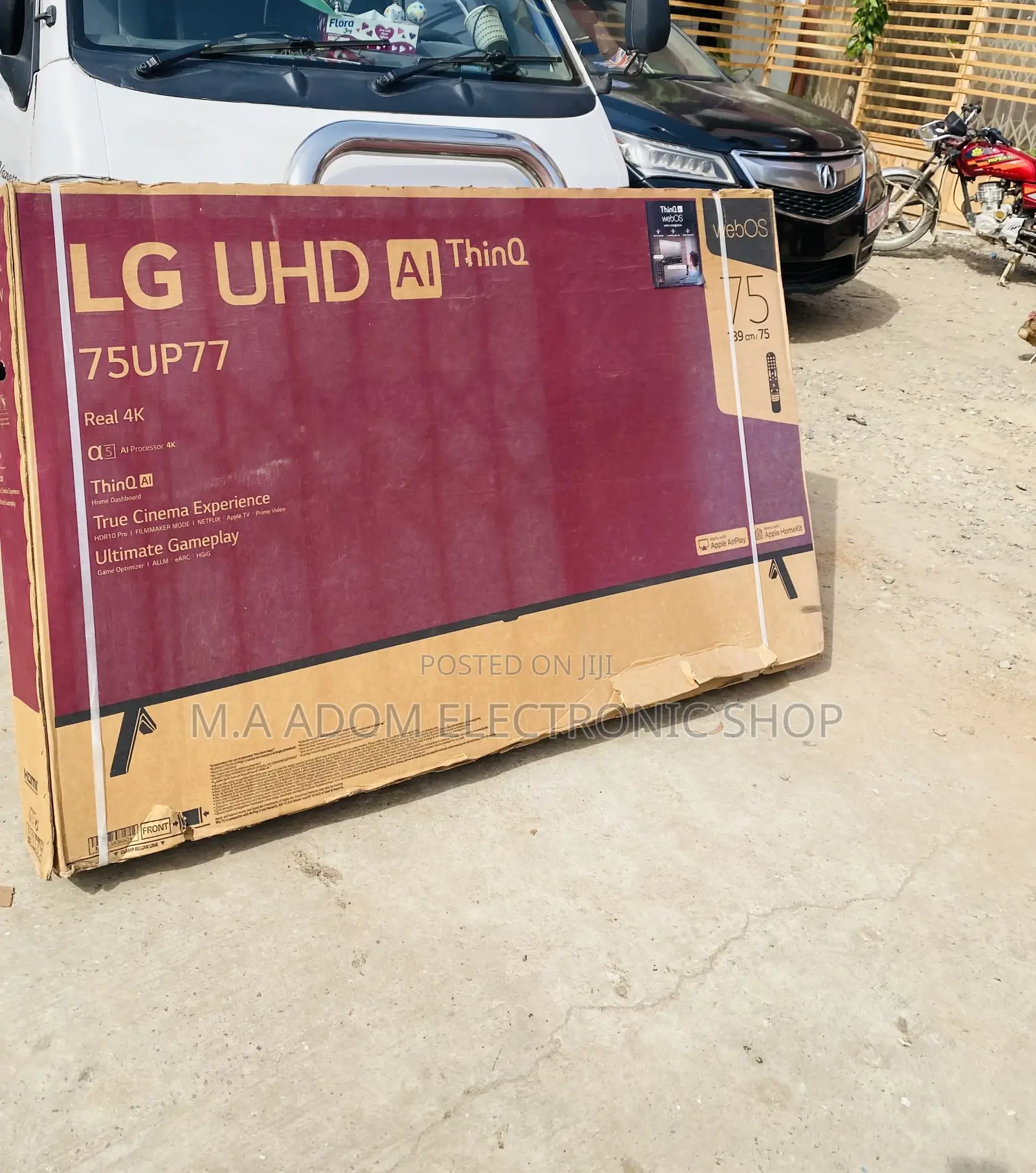 Fresh in Box LG 75UP7760 75 Inch Uhd Smart Led Tv(Black).
