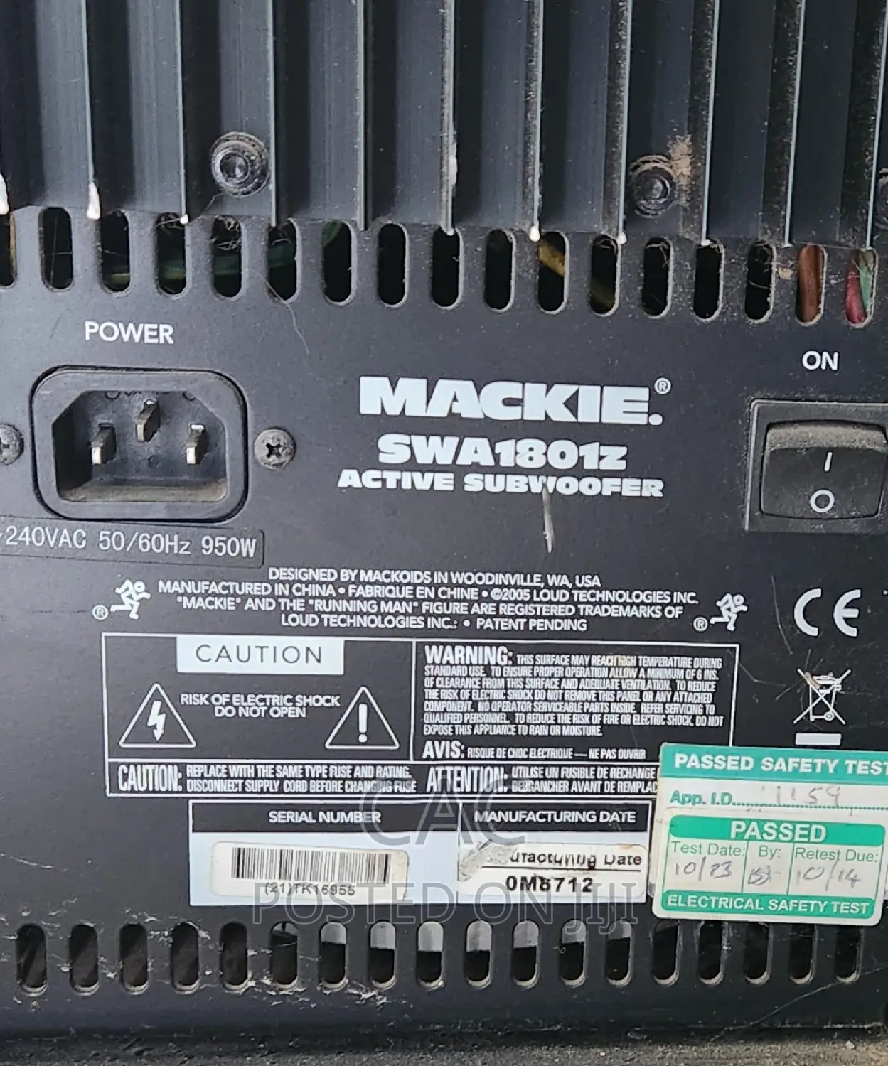 18" Mackie Active Subwoofer SWA 1801z