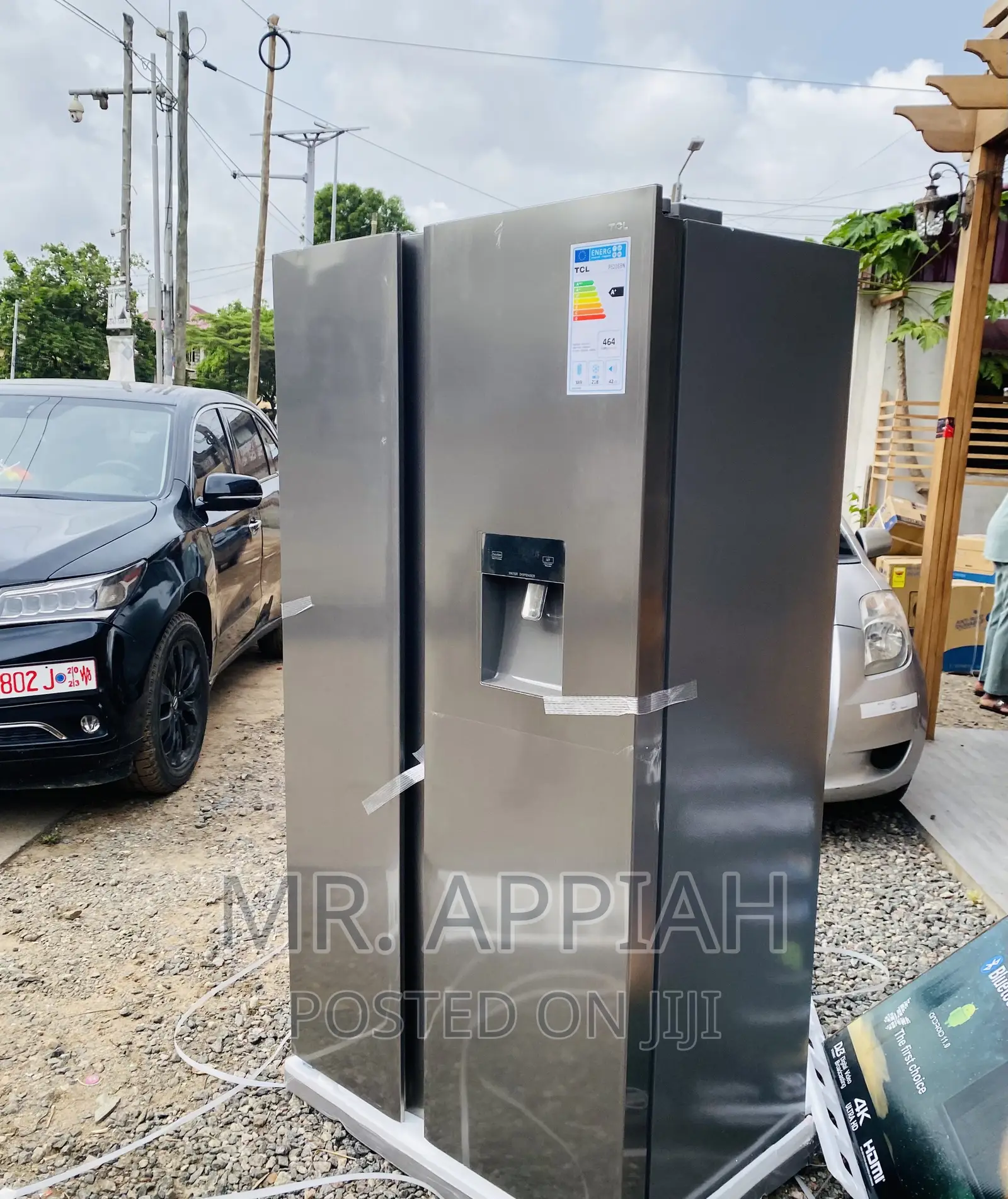 Brand New TCL P520SBN Side by Side Fridge With Dispenser.