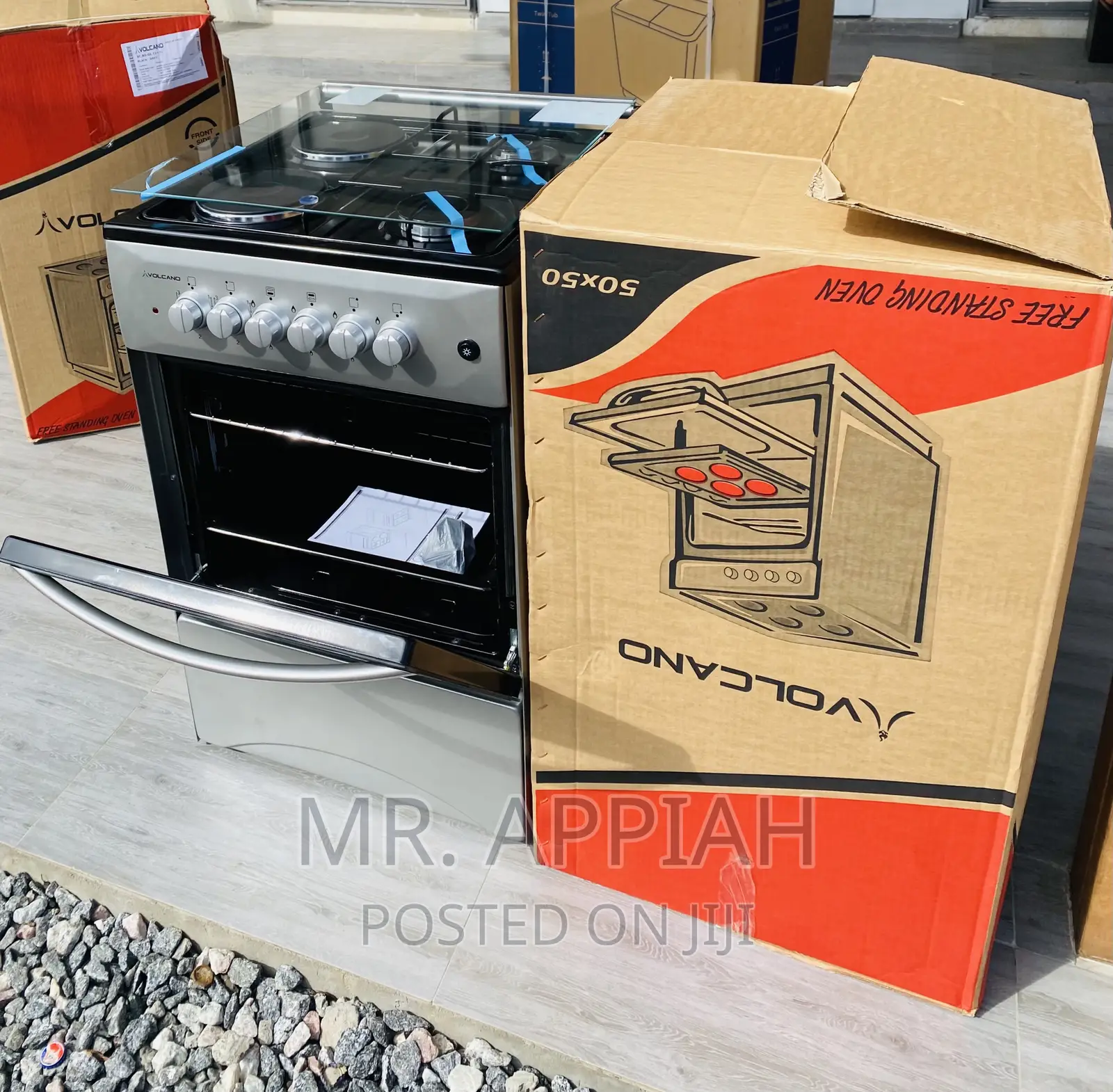 Volcano 50x50 2gas + 2 Electric Burner + Oven Grill(Gray)