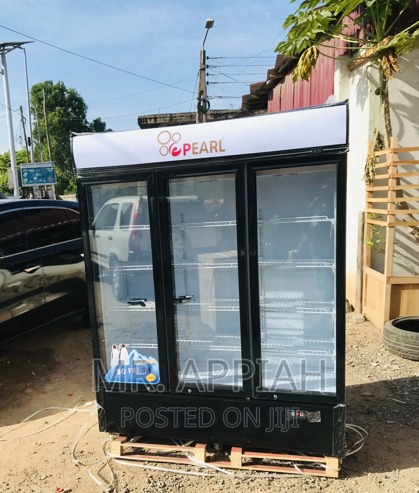 Shop Affordable Pearl PVC-150(950L)3 Door Display Fridge.