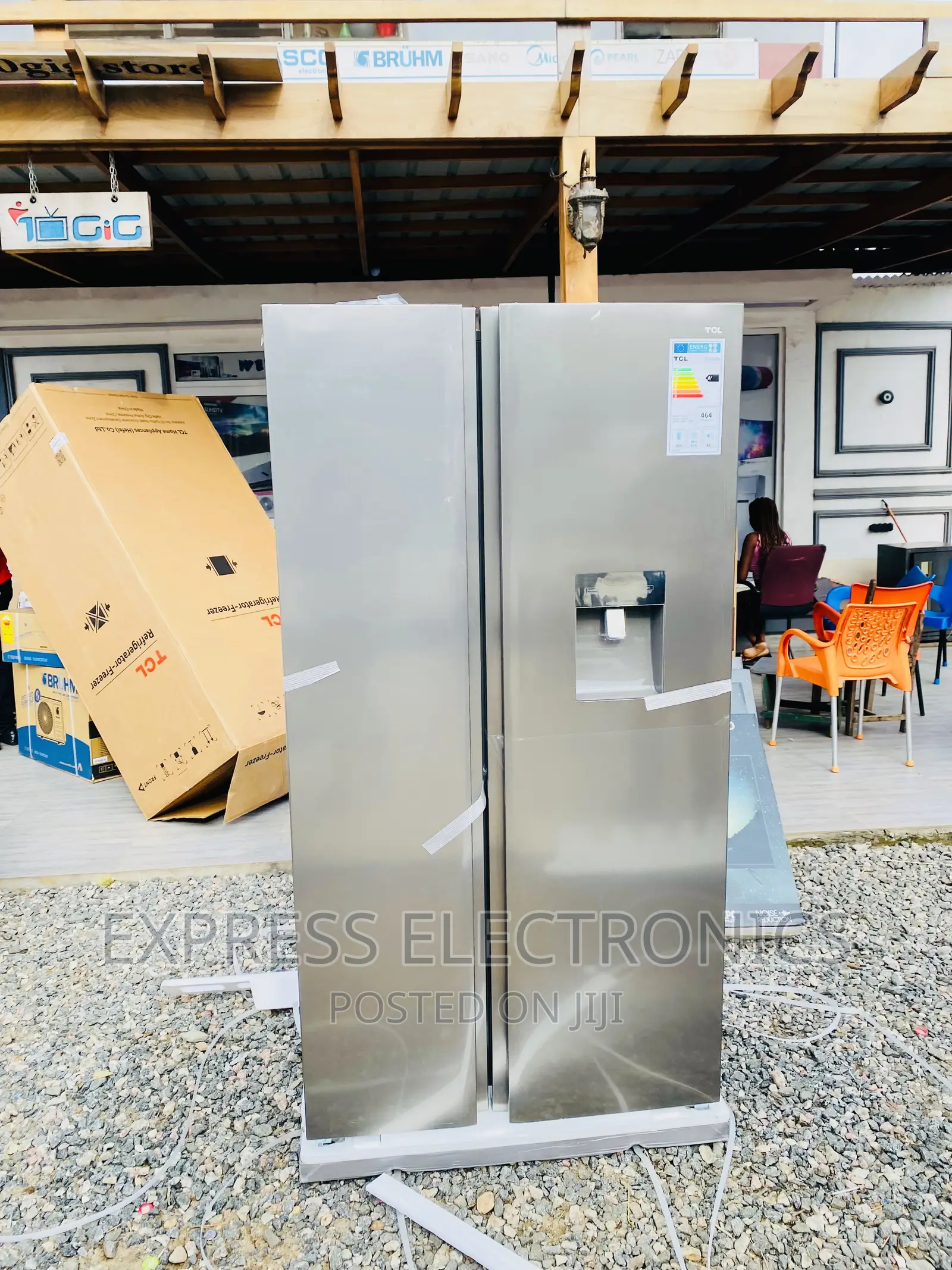 Buy New TCL Side by Side With Waterdispenser Fridge P520 SBN
