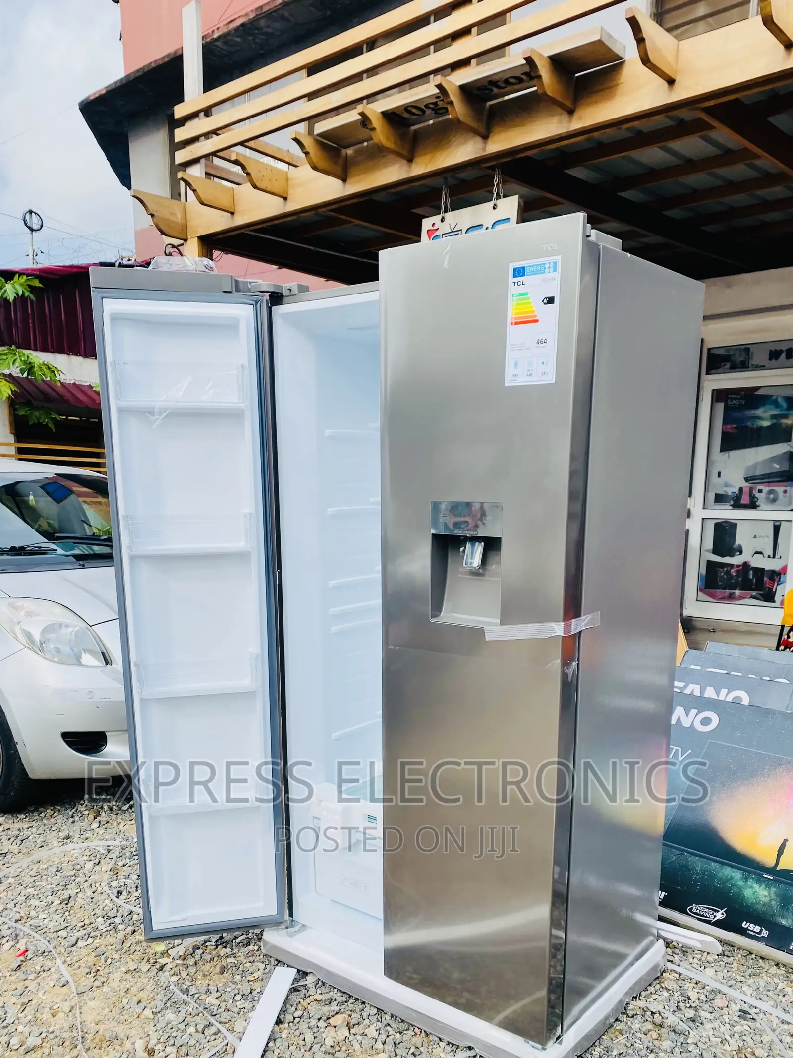 Grey With Water Dispenser P520 SBN Fridge Side by Side