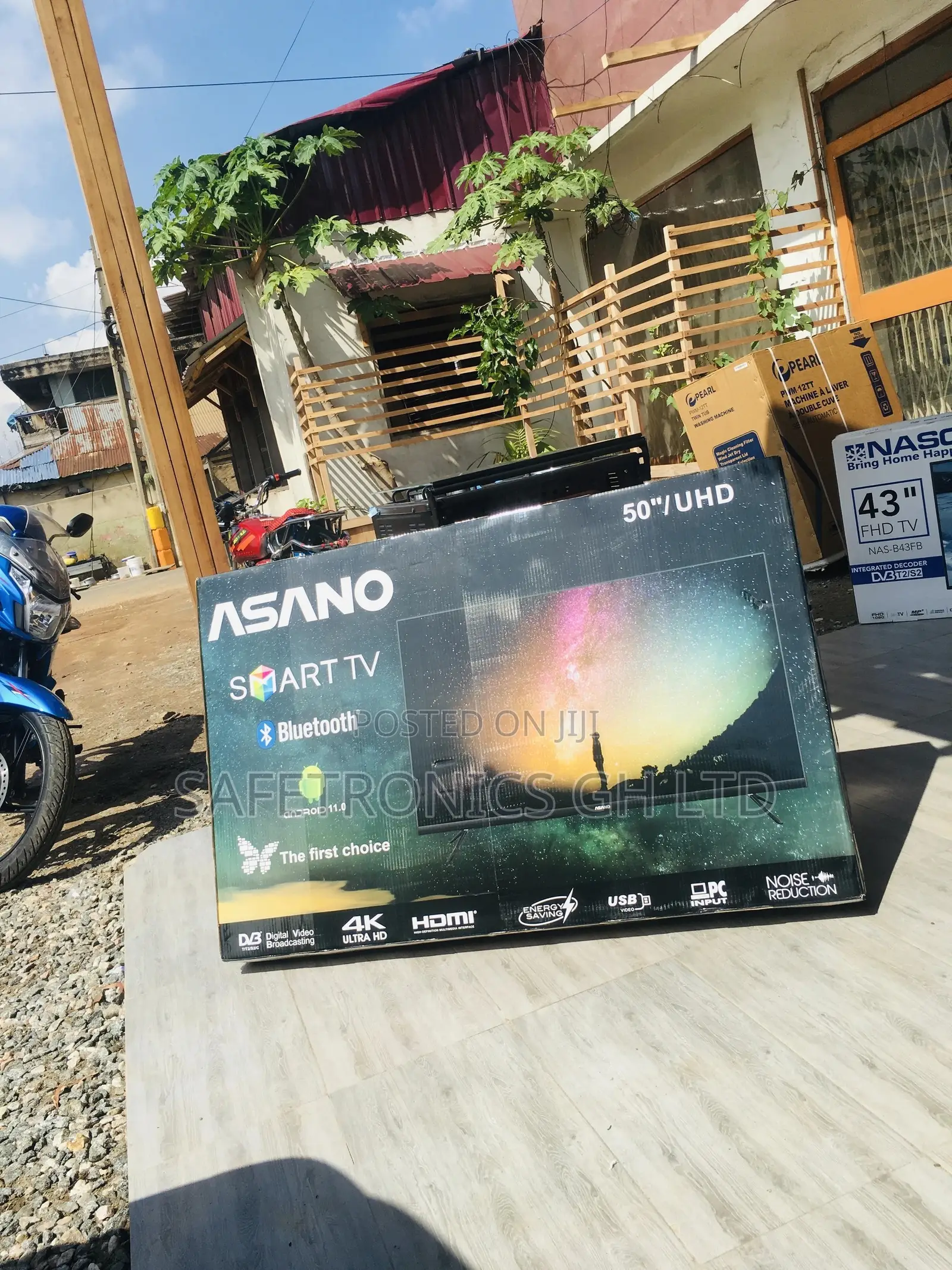 Smart UHD LED Glossy Asano  50 Inches Electric Black Tv