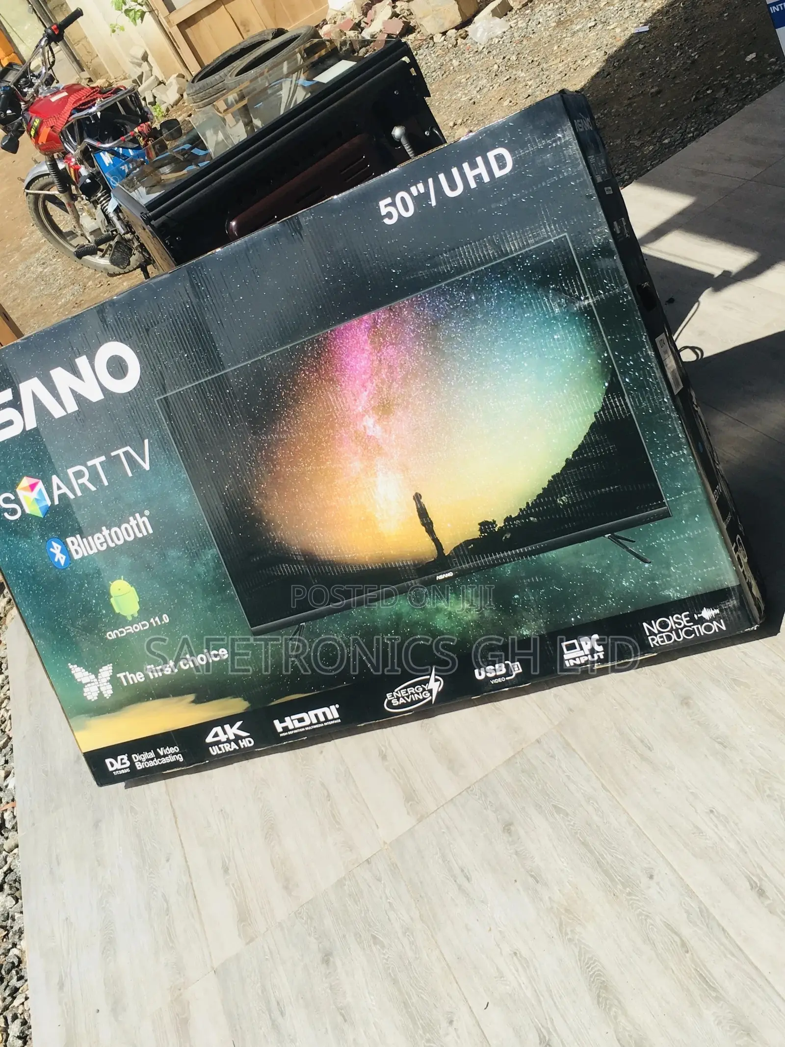 Glossy Asano UHD Smart Electric 50 Inches LED Black Tv