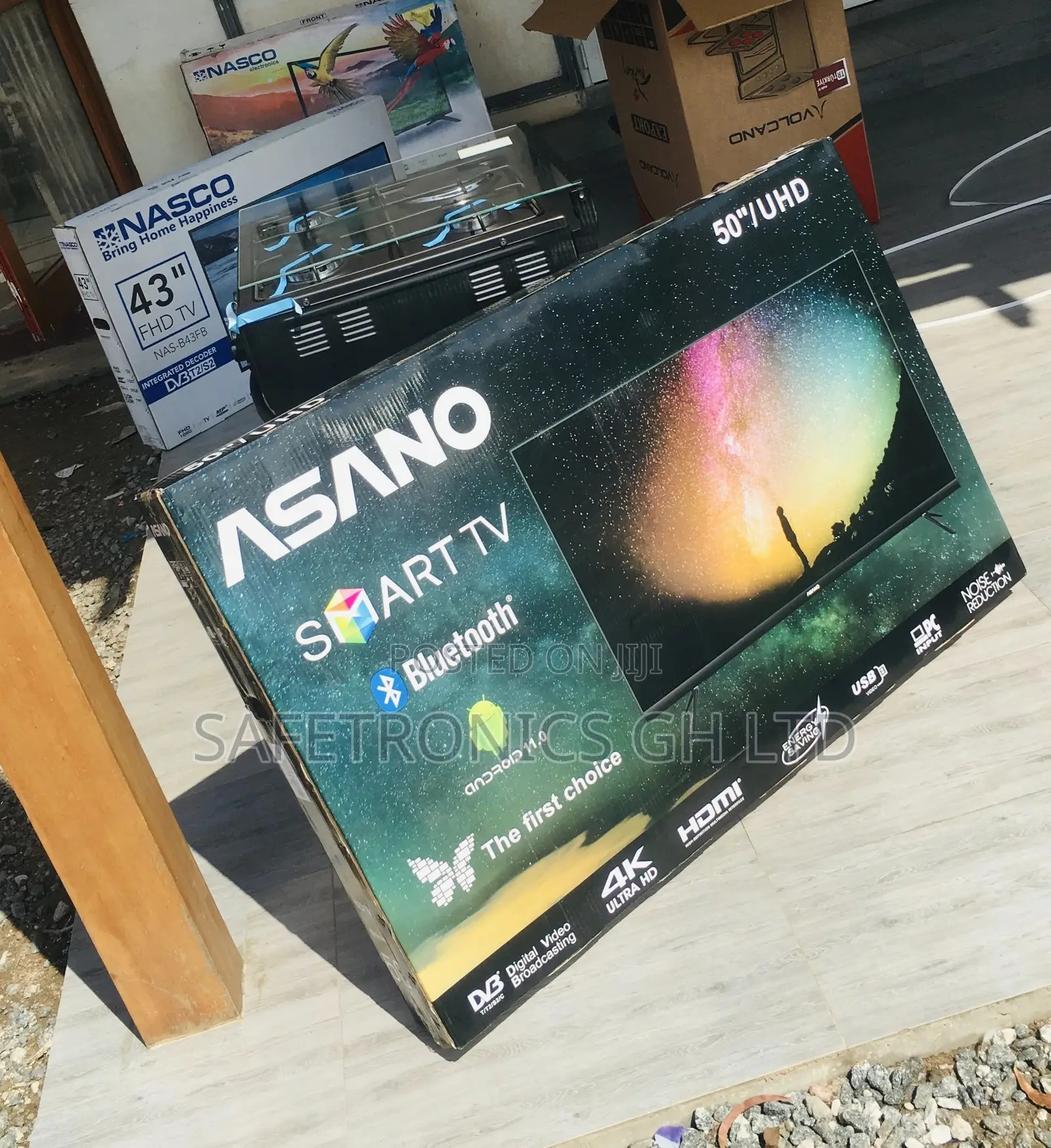 Glossy Black 50 Inches Asano Electric UHD LED Smart Tv