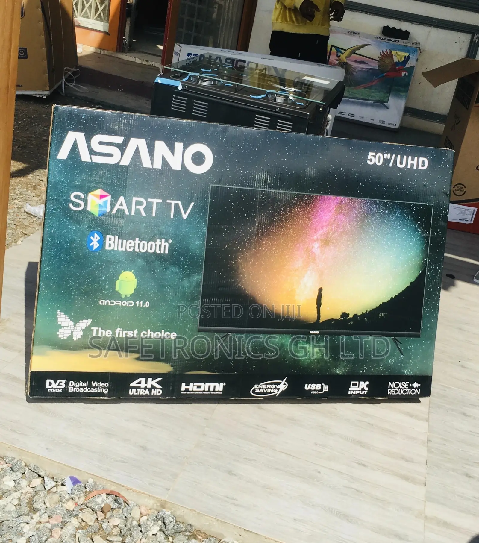 Glossy Black 50 Inches Asano Electric UHD LED Smart Tv