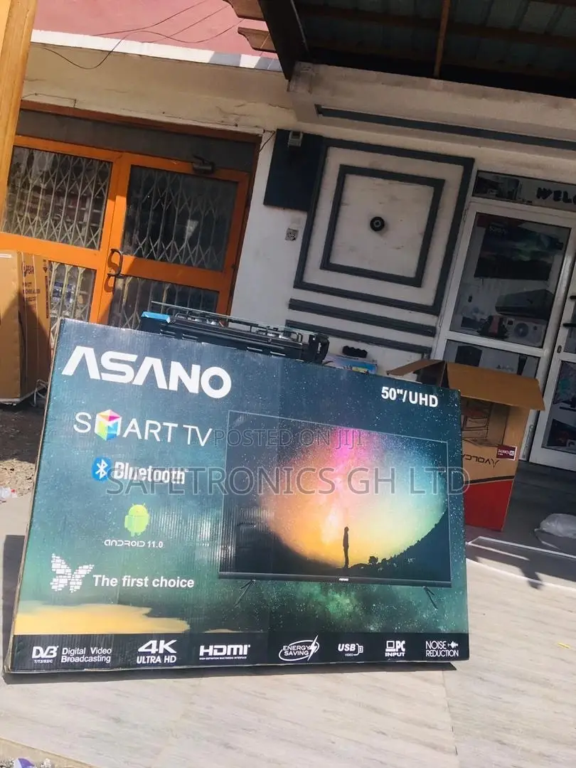 Smart Black Asano 50 Inches LED Glossy 4k UHD Tv