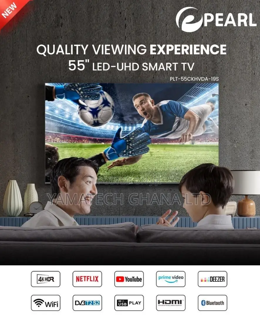 Pearl 55" Smart Tv With Inbuilt Decoder