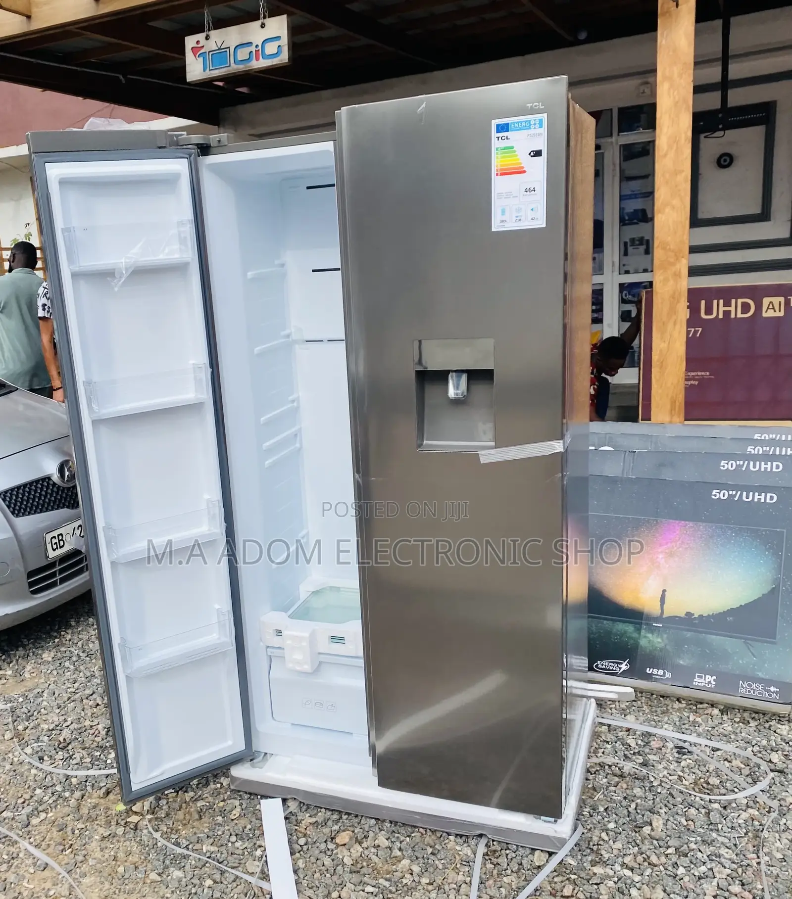 Durable and Affordable TCL P520SBN Side by Side Fridge(607L)