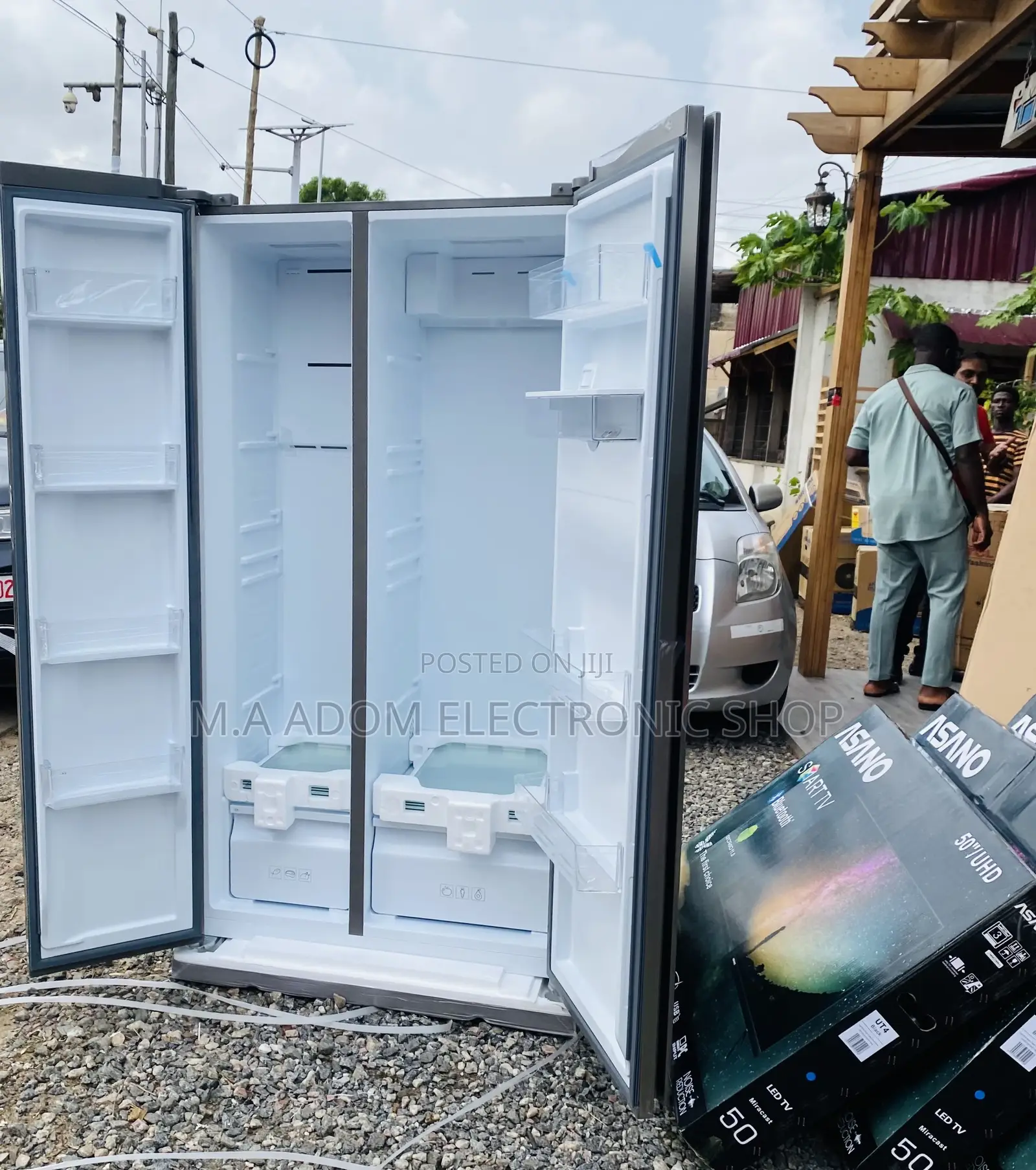 Oringal TCL P520SBN Side by Side Refrigerator(607ltr) 