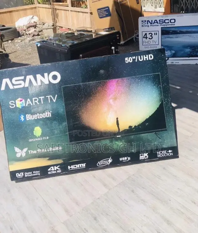 Glossy Smart UHD LED Asano Black Electric 50 Inches