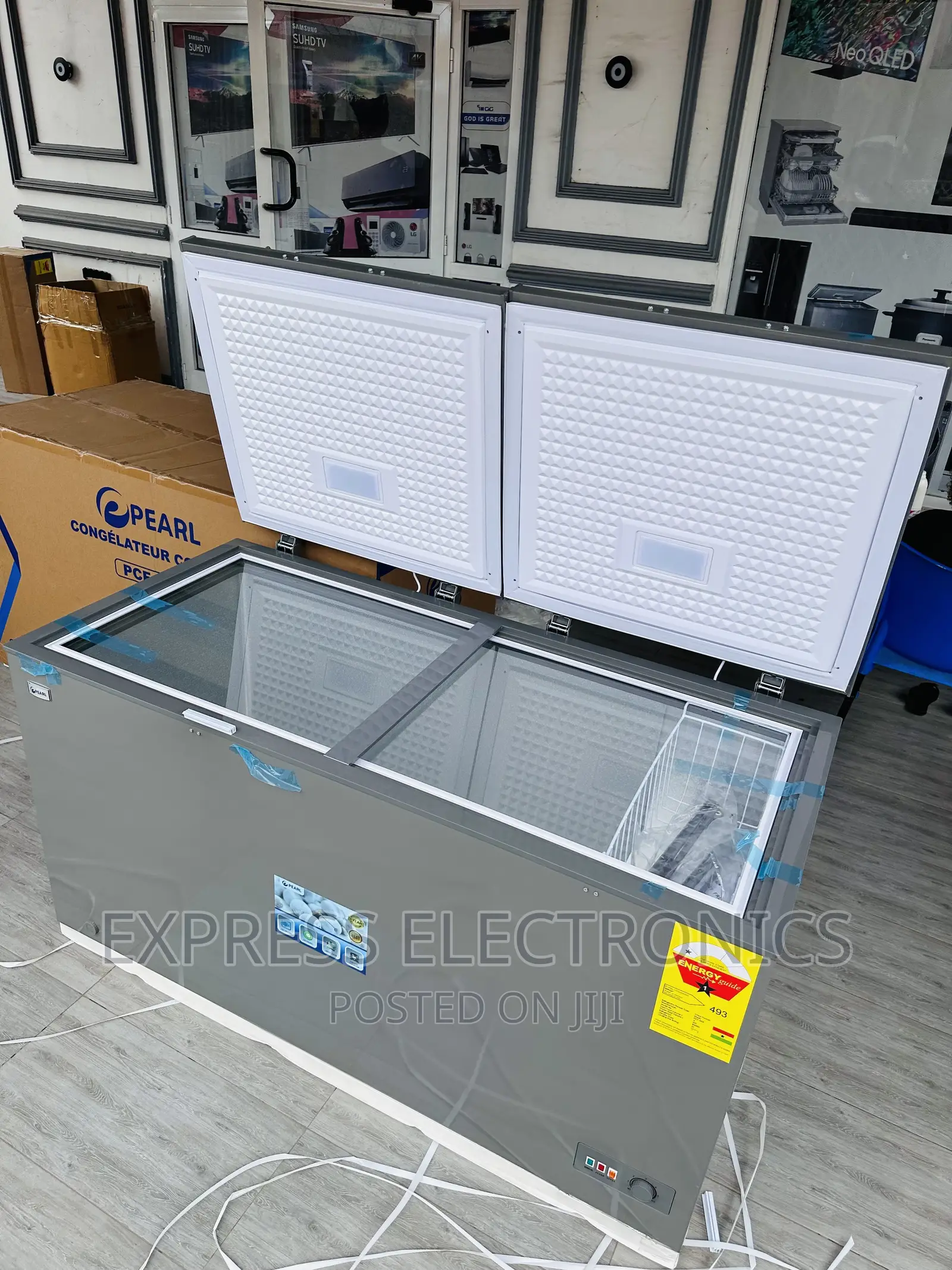 Shop the Best PCF-550 (400)Ltrs Pearl Double Door Freezer