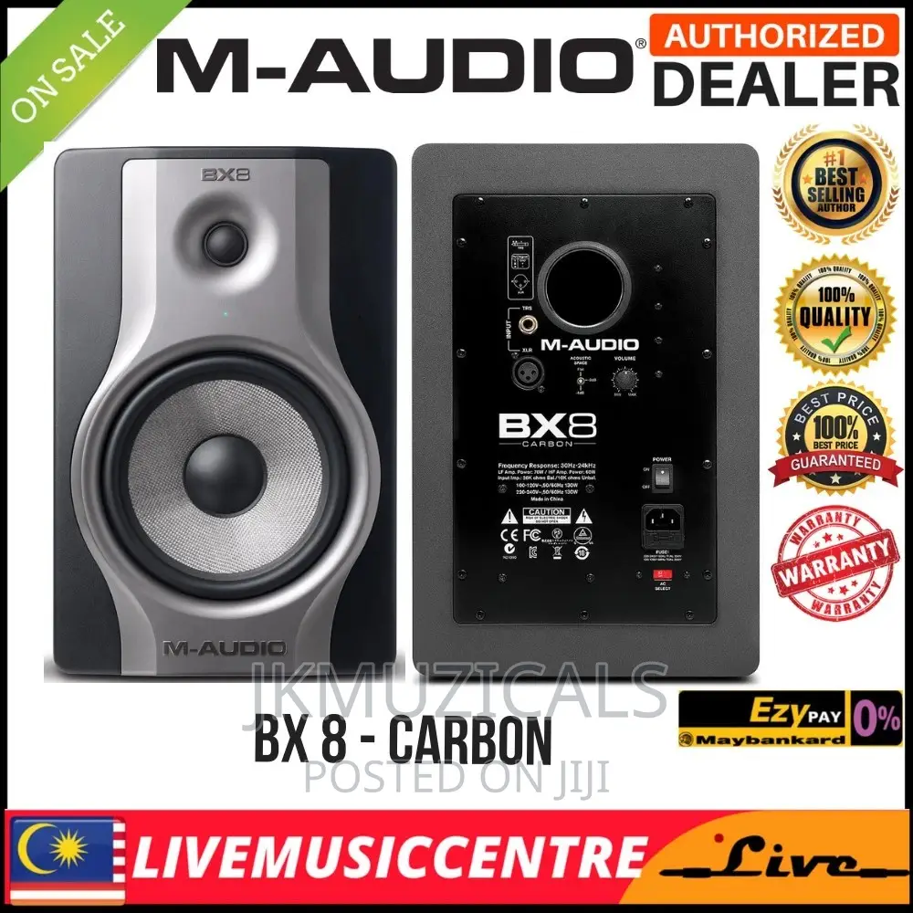 M-Audio Bx8 Carbon Bi-Amplified Studio Monitor Speakers