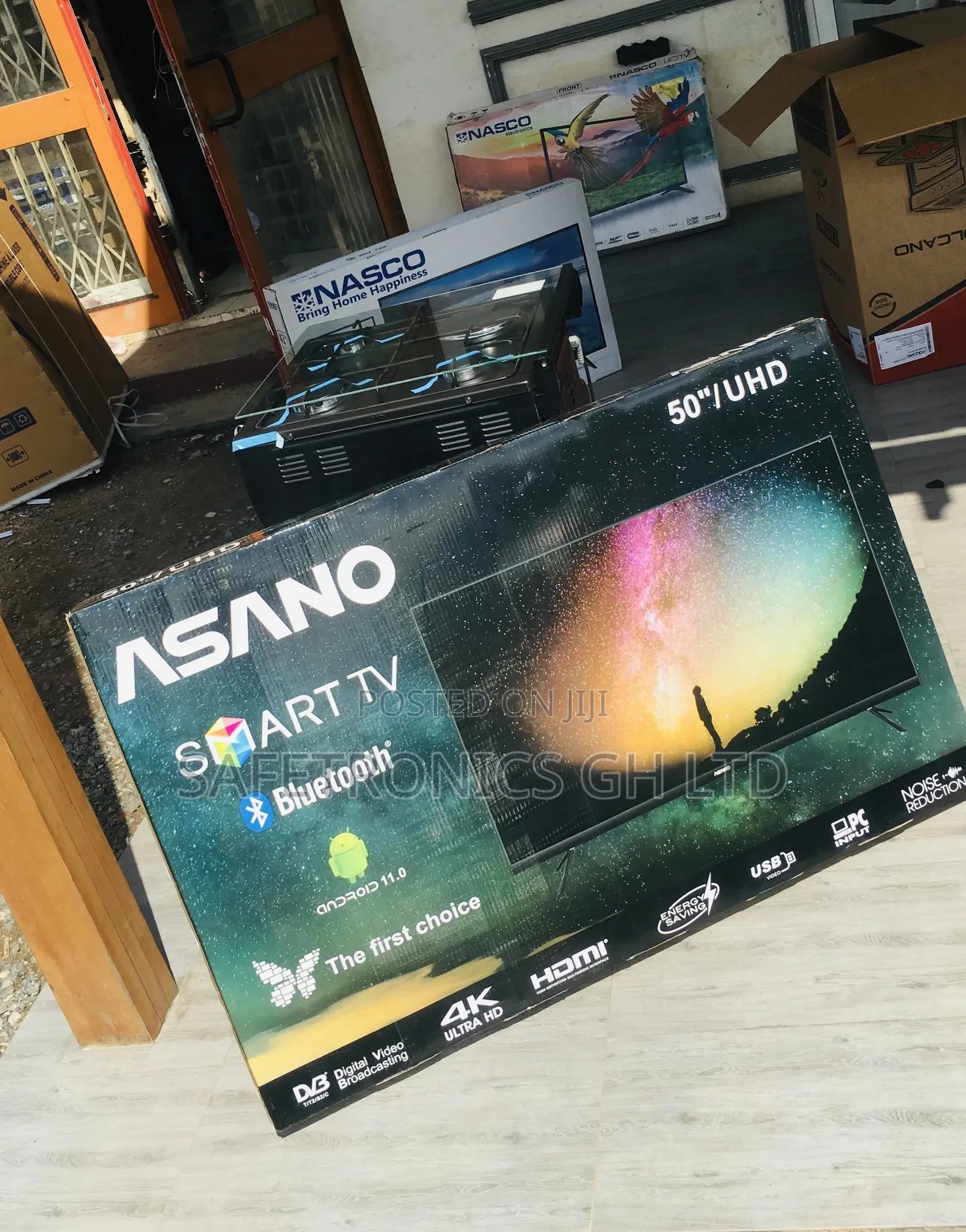 50 Inches Glossy Asano Black Smart Electric UHD Tv