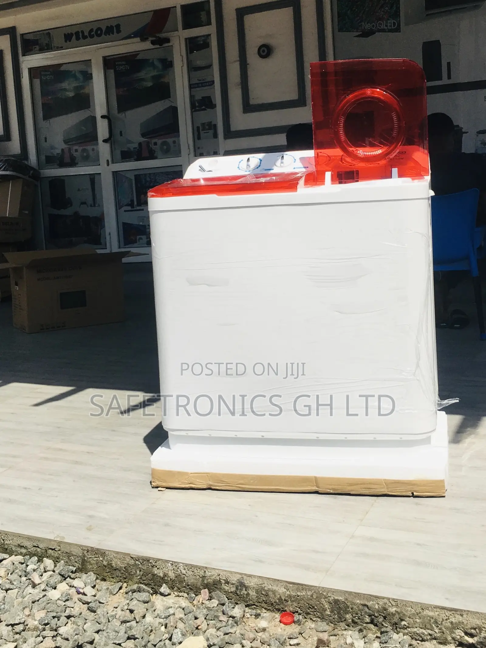 Red/White Topload Semiautomatic Nasco 11kg Washingmachine