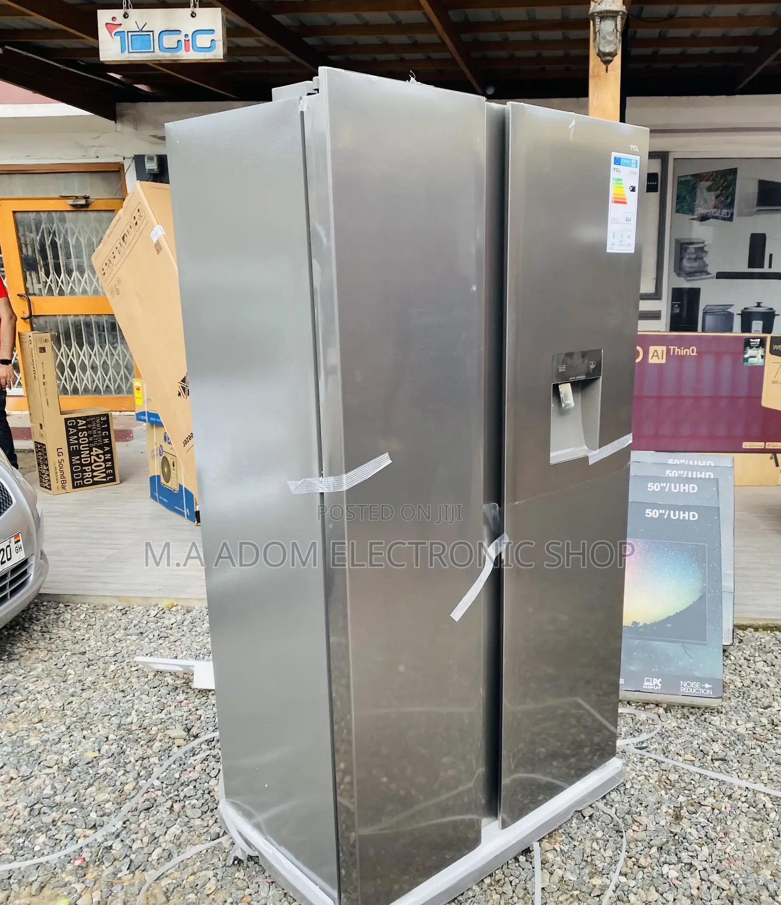 Highly Energy Saving TCL P520SBN Side by Side Fridge 