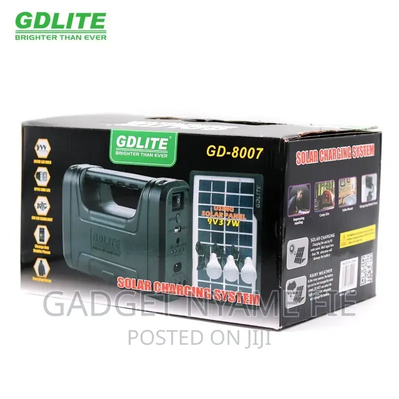 Gdlite-3 Bulbs-1 Solar Panel-Usb Chargers