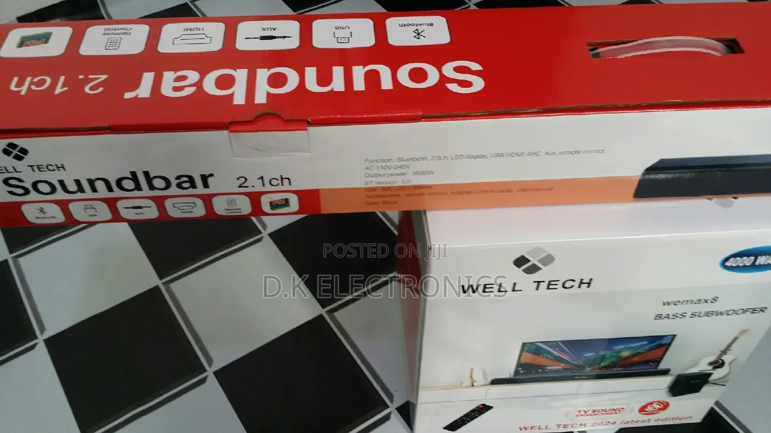 Well Tech 9500 Deep Bass Watts Soundbar