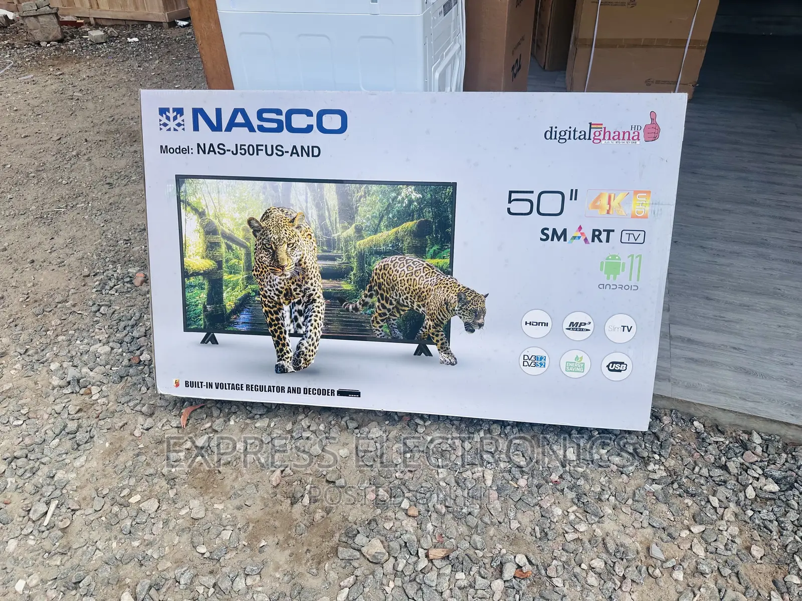 Authentic Slim UHD Smart Nasco 50” Tv  Glossy LED