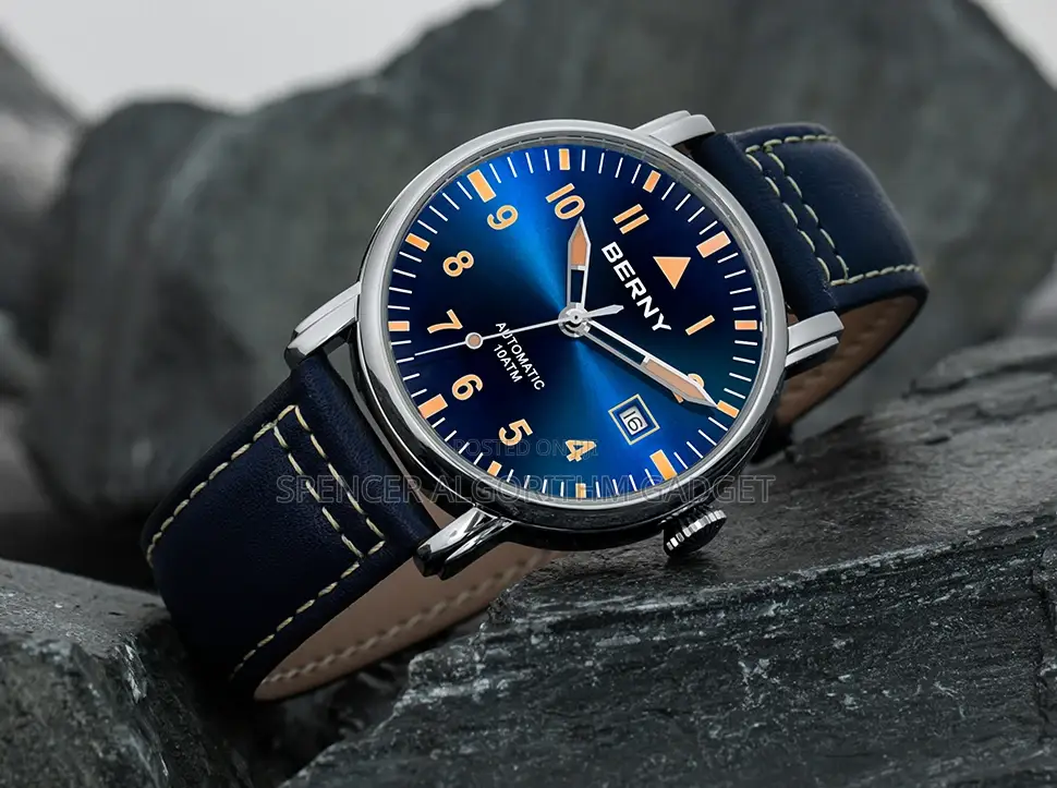 Watch Berny Mechanical Pilot Watch.