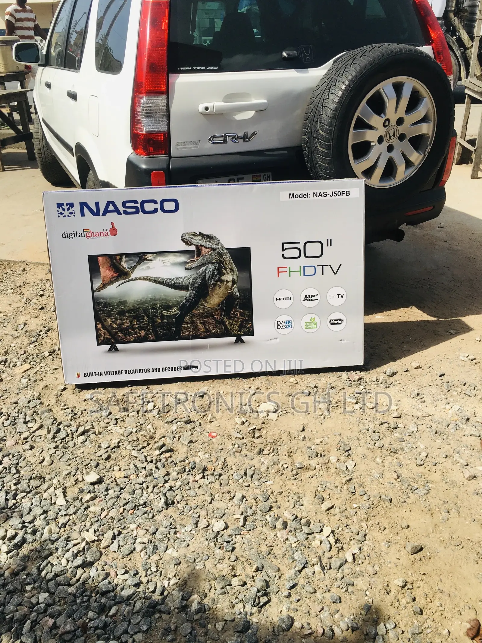 Black Nasco 50 Inches Glossy LED Digital Satellite Tv