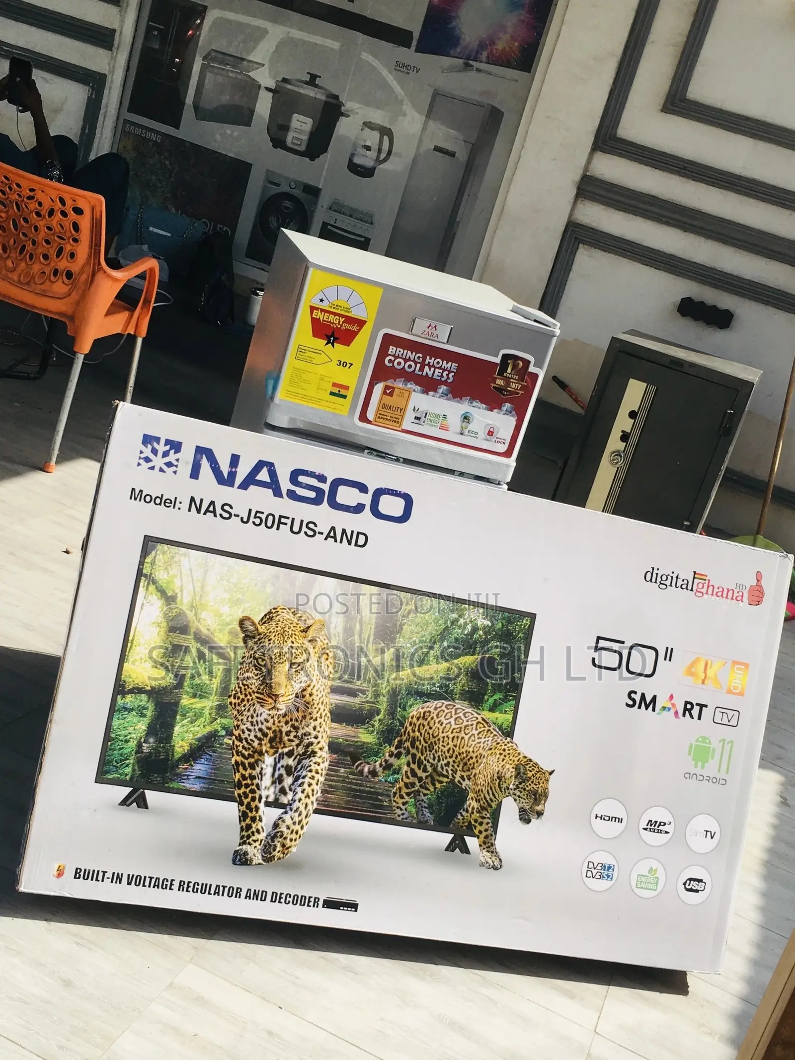 Glossy Smart Nasco LED Digital 50 Inches Black Tv