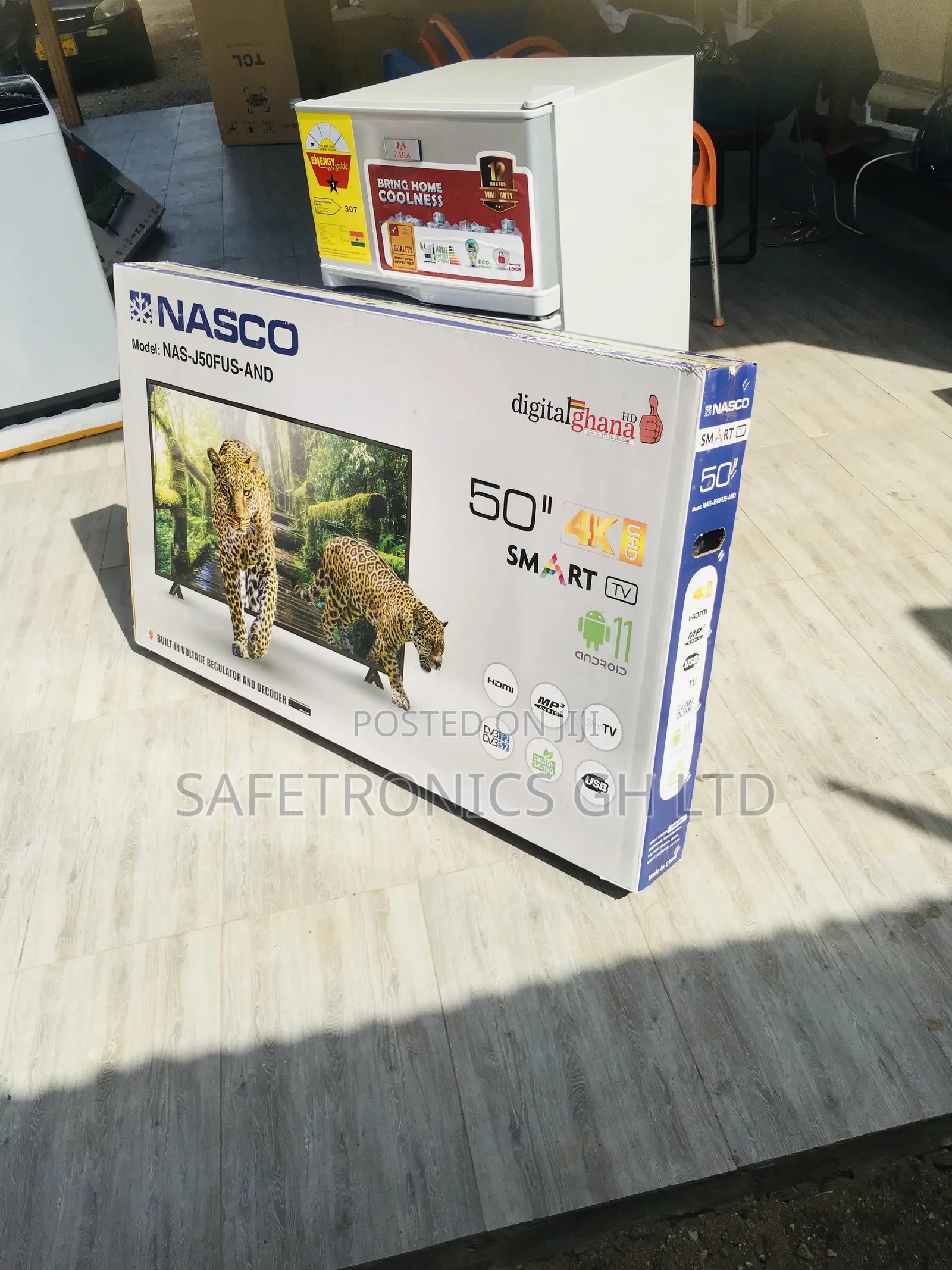Digital 50 Inches Glossy LED Nasco Black Smart Tv