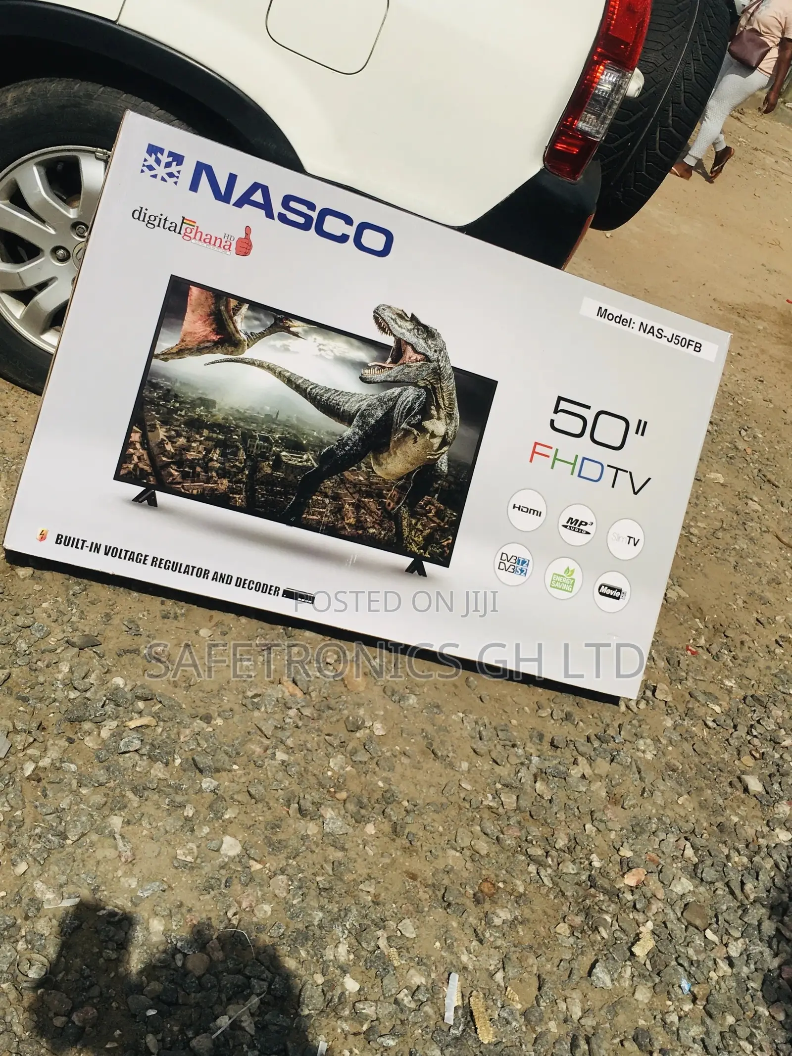 Black Electric Nasco 50 Inches Glossy LED Tv