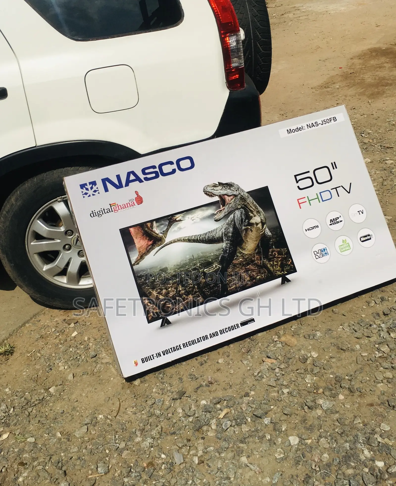 Black Electric Nasco 50 Inches Glossy LED Tv