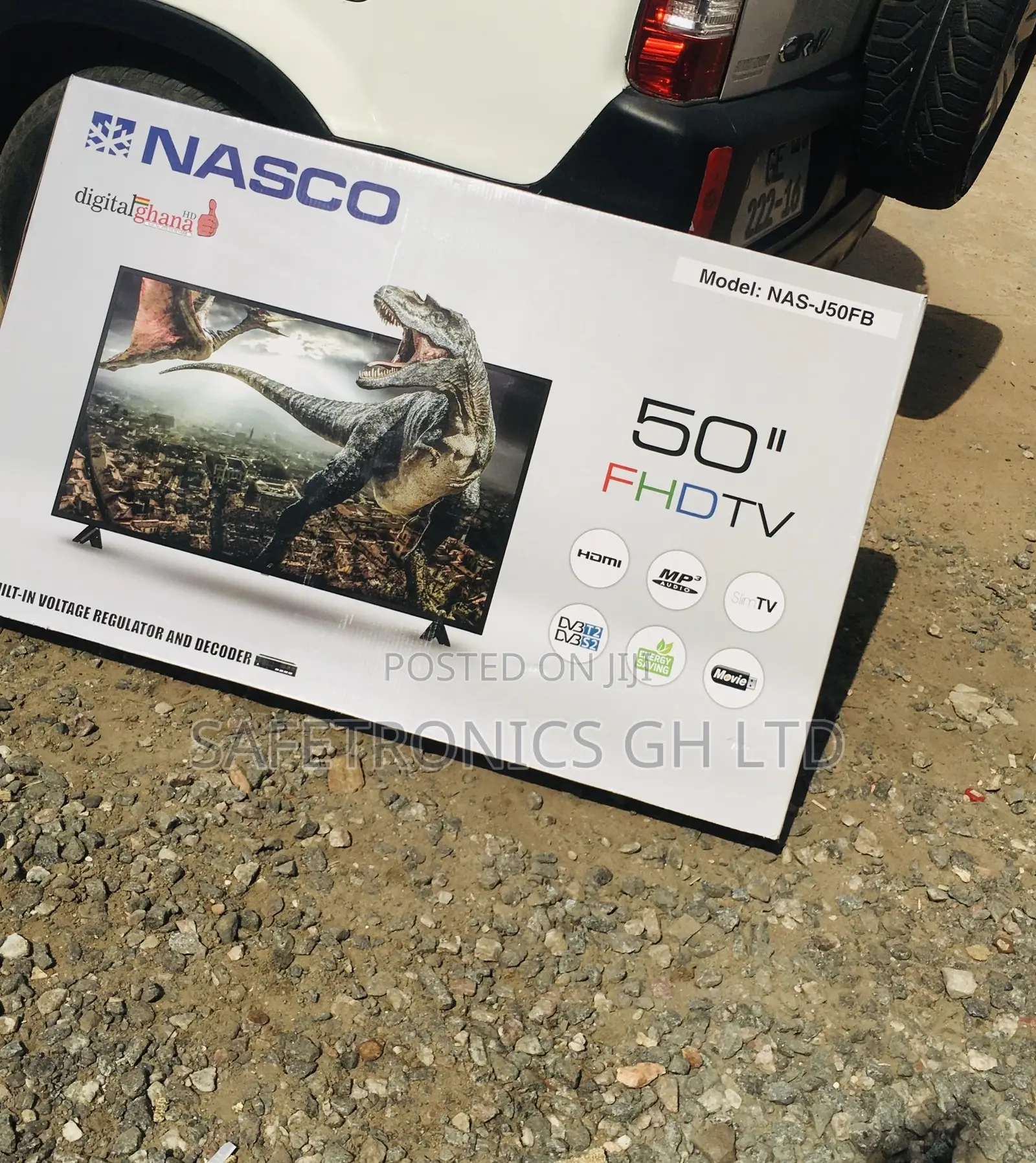 Glossy Led Digital Satellite 50 Inches Black Nasco Tv