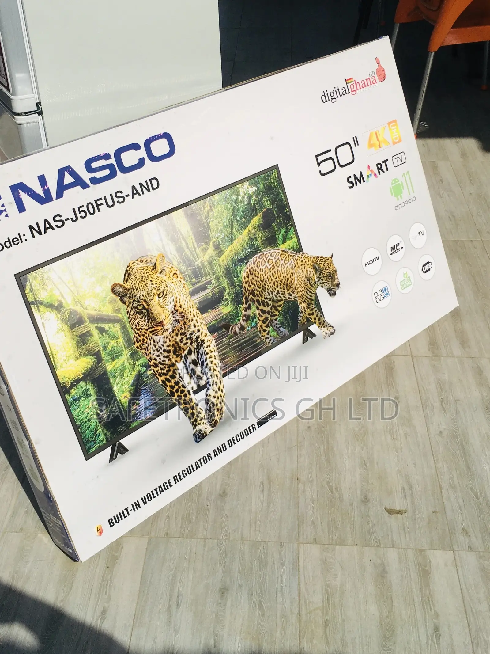 Electric 50 Inches Smart LED Glossy Black Nasco Tv