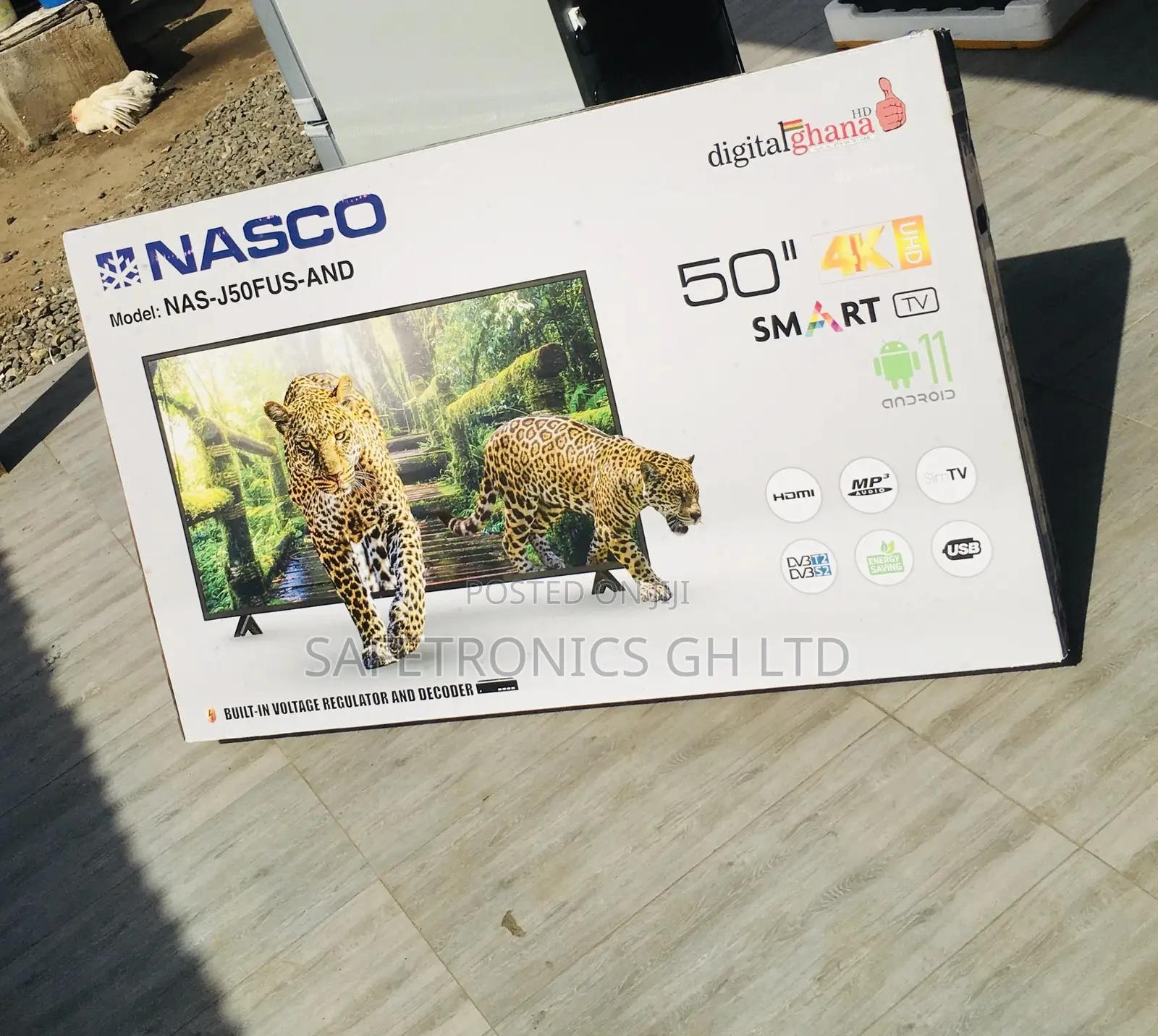 Smart Electric Glossy Black LED Nasco 50 Inches Tv