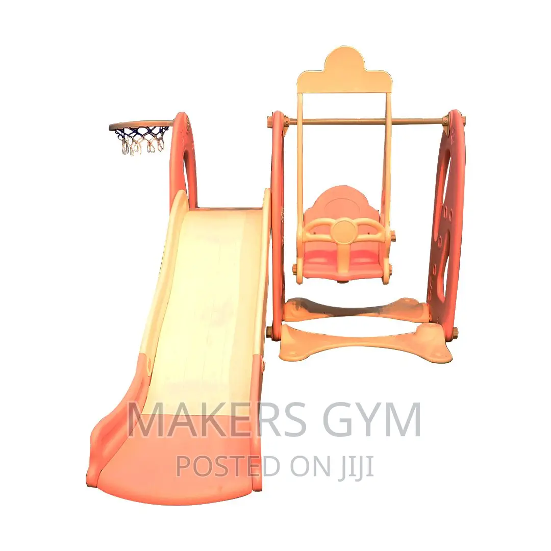 Playground Slide (Slide Securely With Guardrail and Buffer )