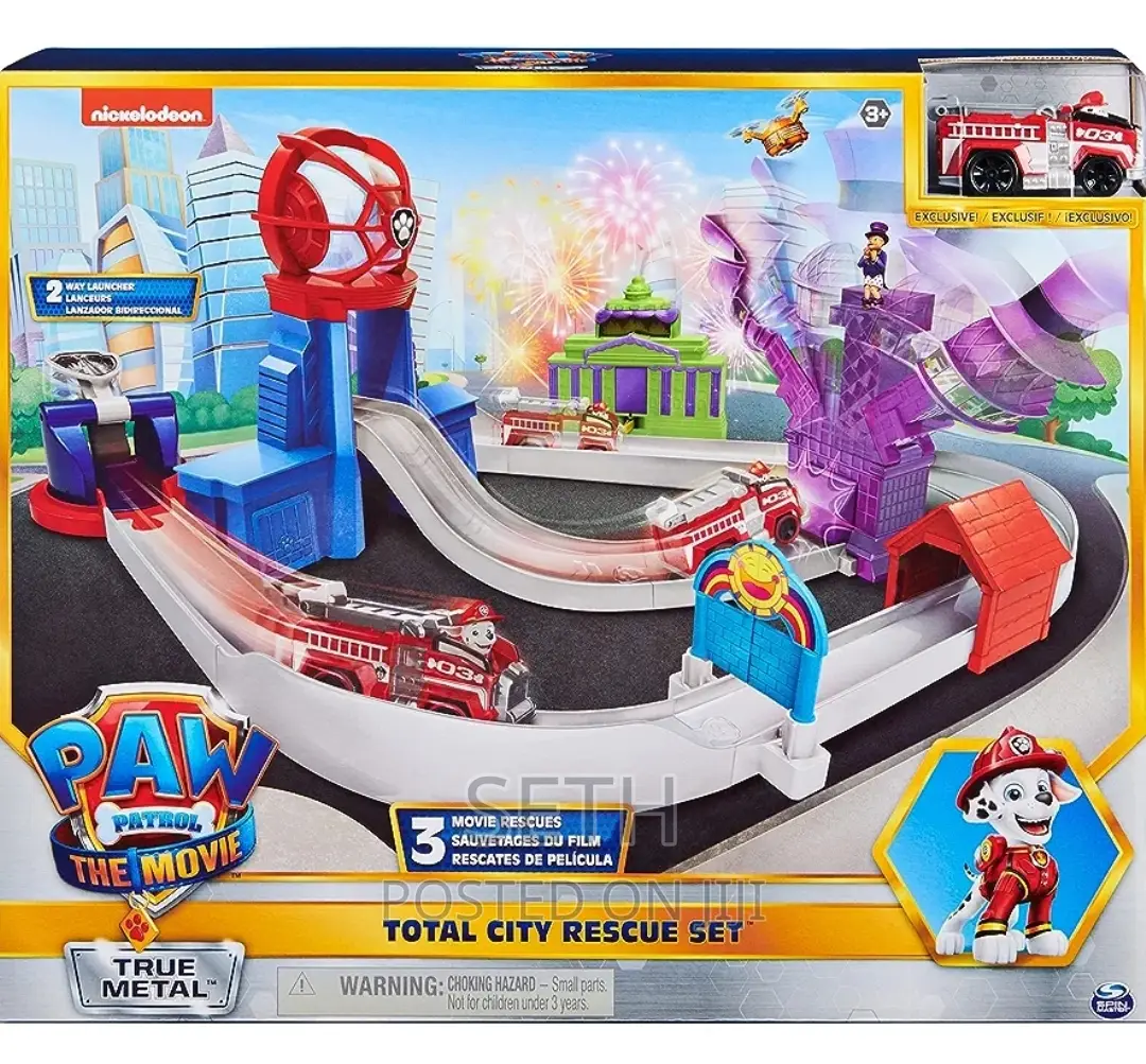 Children Kids Paw Patrol Total City Rescue Track Set