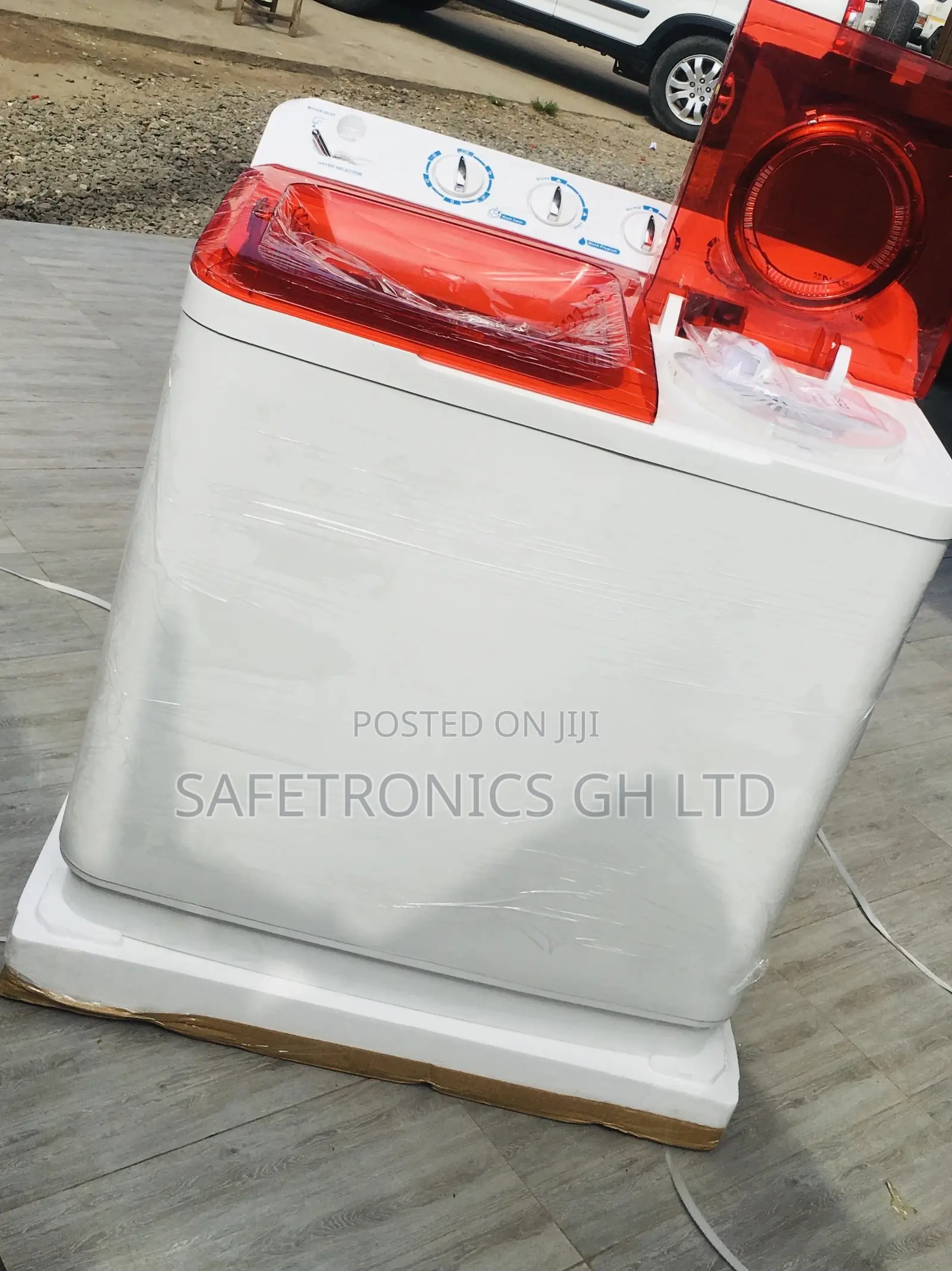 Washingmachine Topload Nasco 11kg Red/White Semiautomatic