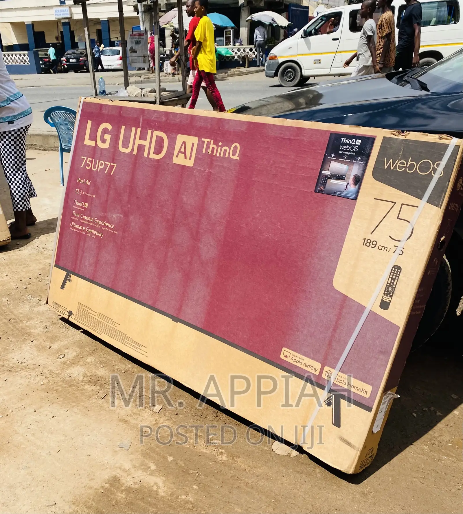 Sealed in Box LG 75up7750 75” Real Uhd Tv(Black).