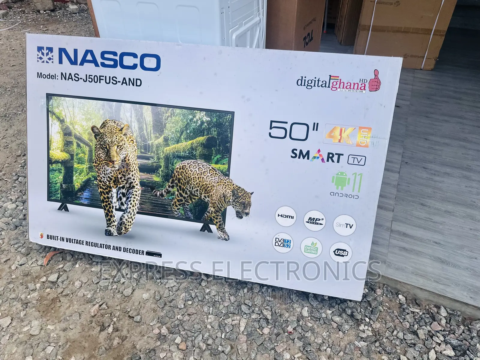 Bluetooth Audio Dolby UHD Smart Android Nasco 50”