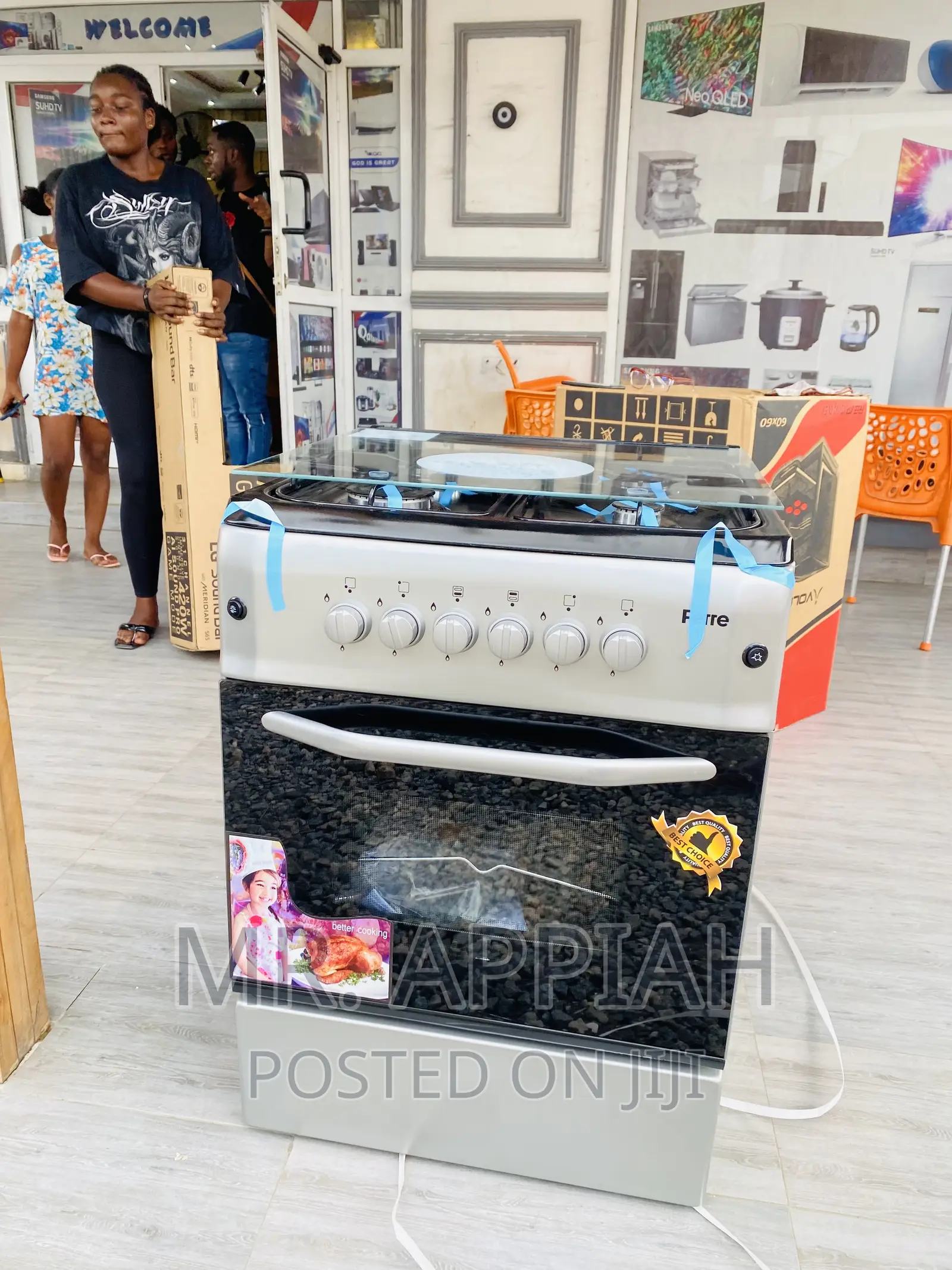 Convenient Ferre 60x60 4 Gas Burner + Oven(Gray).
