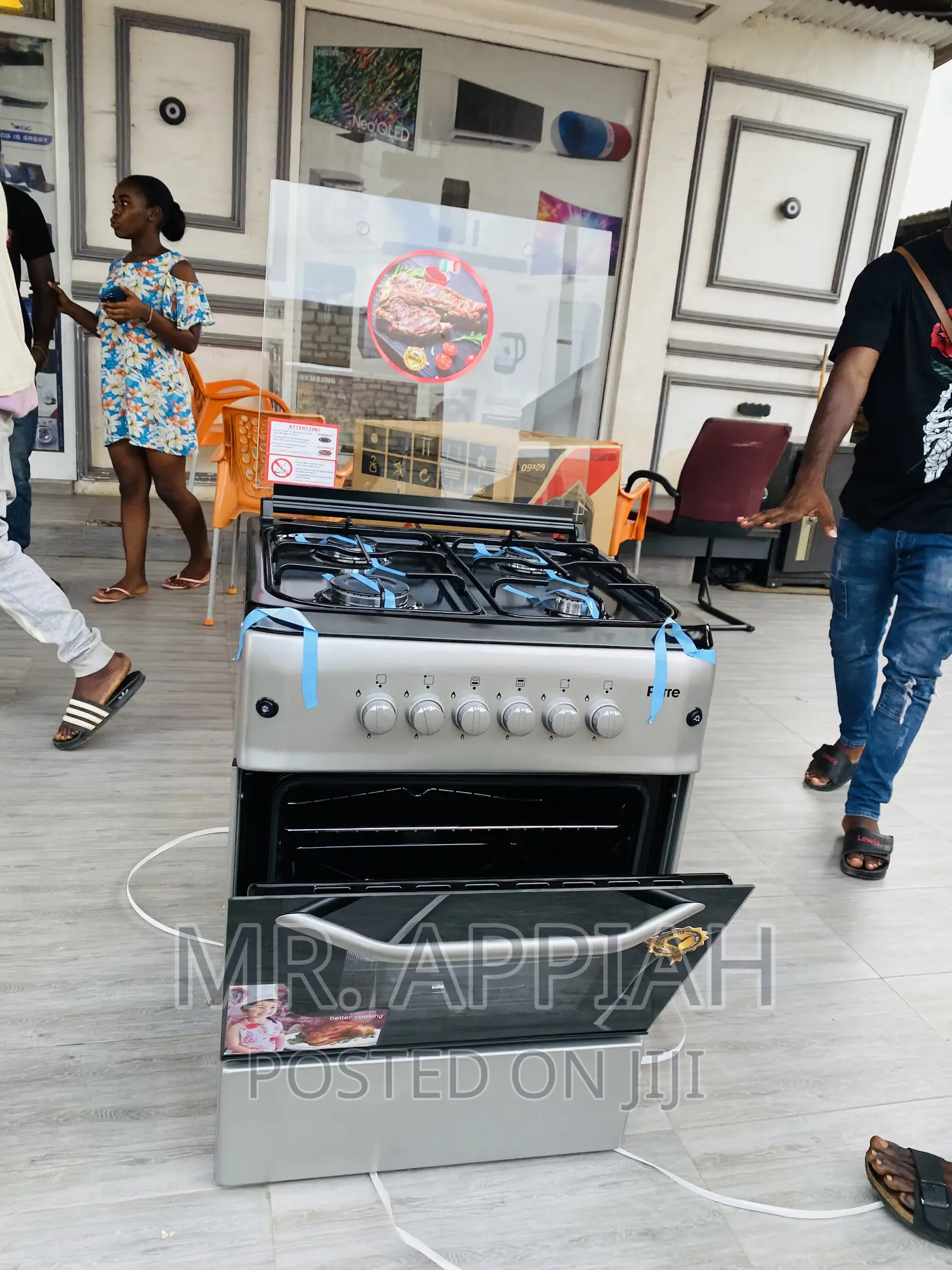 Auto Ignition Ferre 60x60 4 Gas Burner + Oven(Gray).