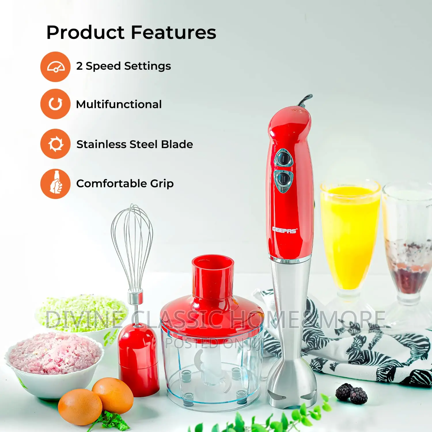 Geepas 3in1 Hand Blender