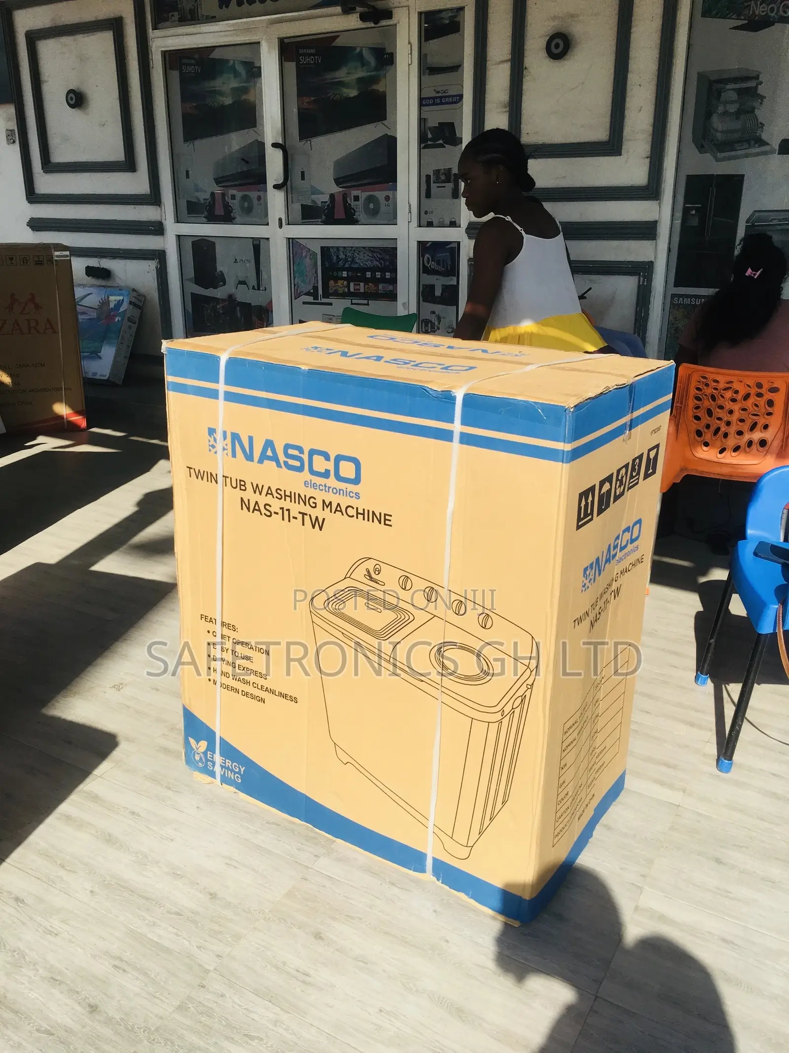 Semiautomatic Topload Washingmachine 11KG Red Nasco