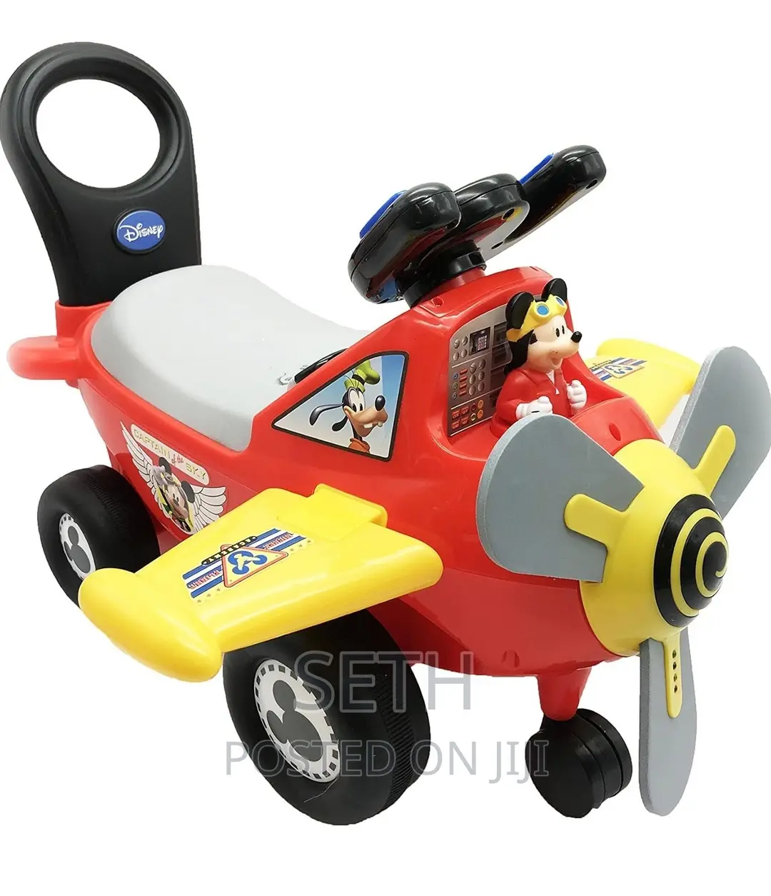 Kids Children Mickey Mouse Plane Light-Sound Activity Ride-O