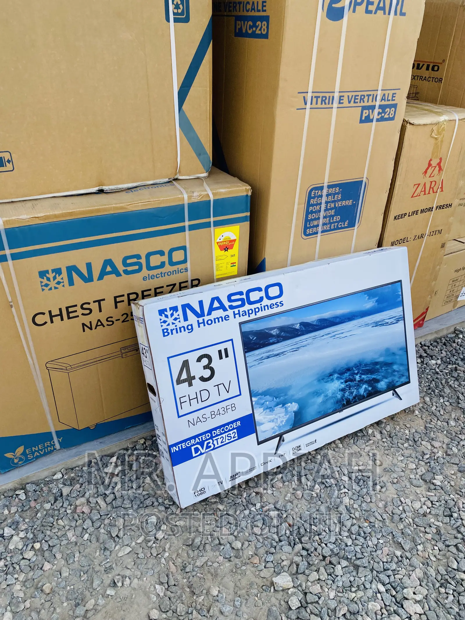 Fabulous Nasco 43” Digital Satellite Electric Led Tv(Black)
