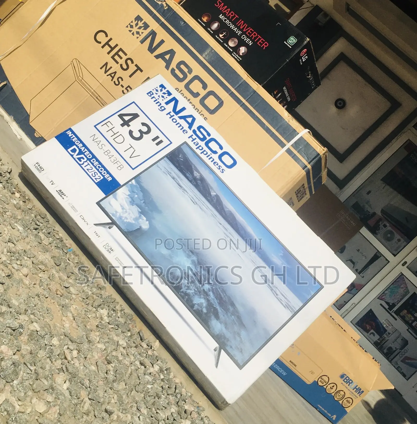 LED Glossy Nasco Digital Satellite 43 Inches  Black Tv